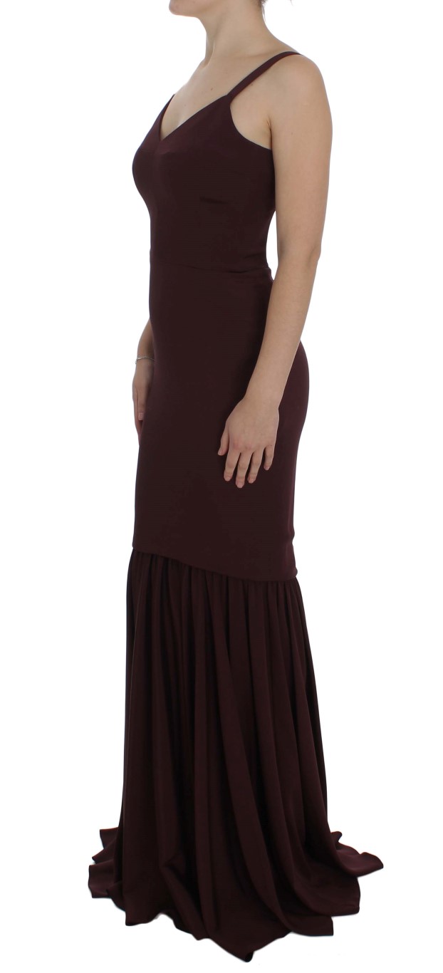 Elegant Bordeaux Sheath Dress hover
