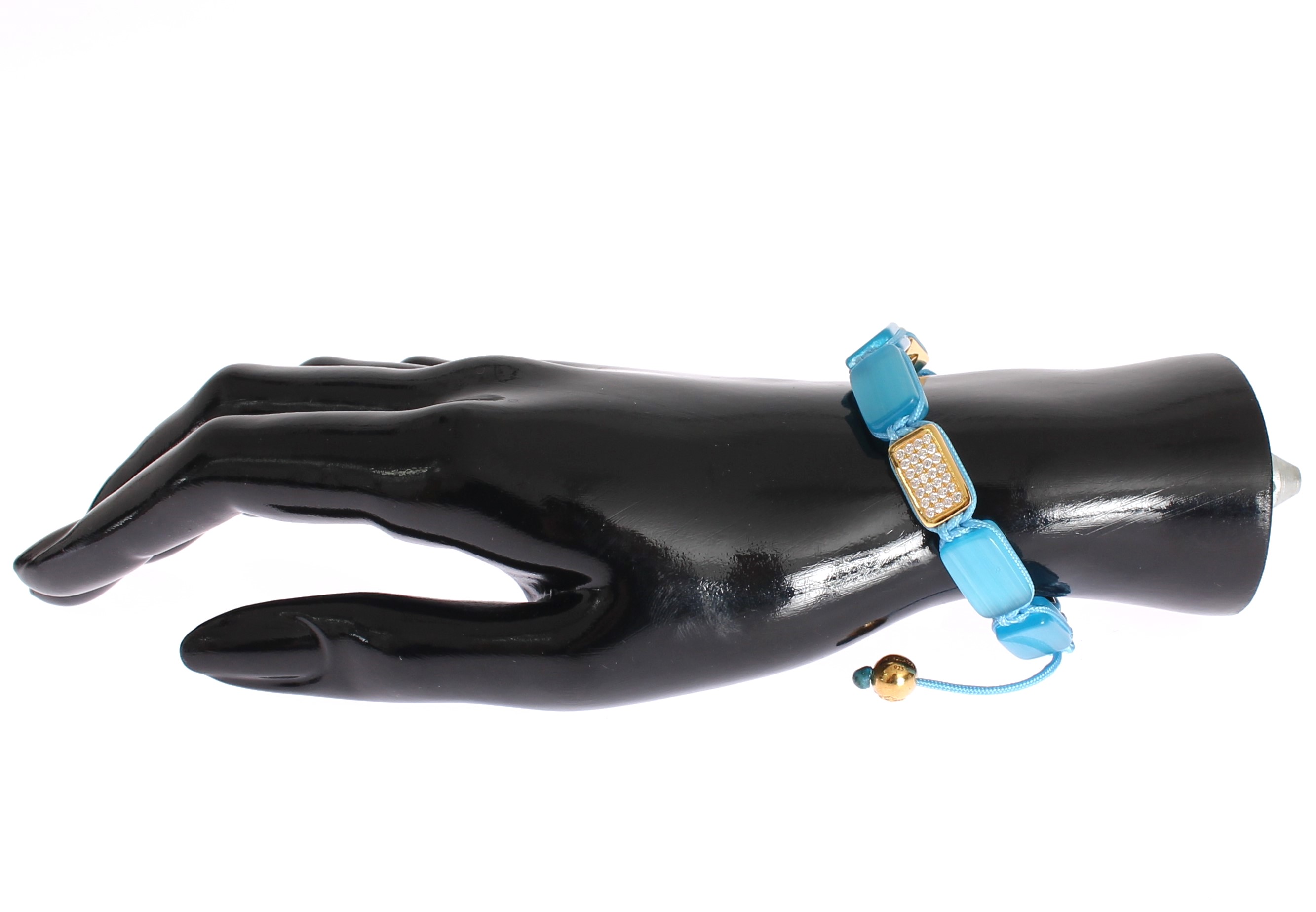 Elegant Blue Opal & Diamond-Studded Bracelet hover