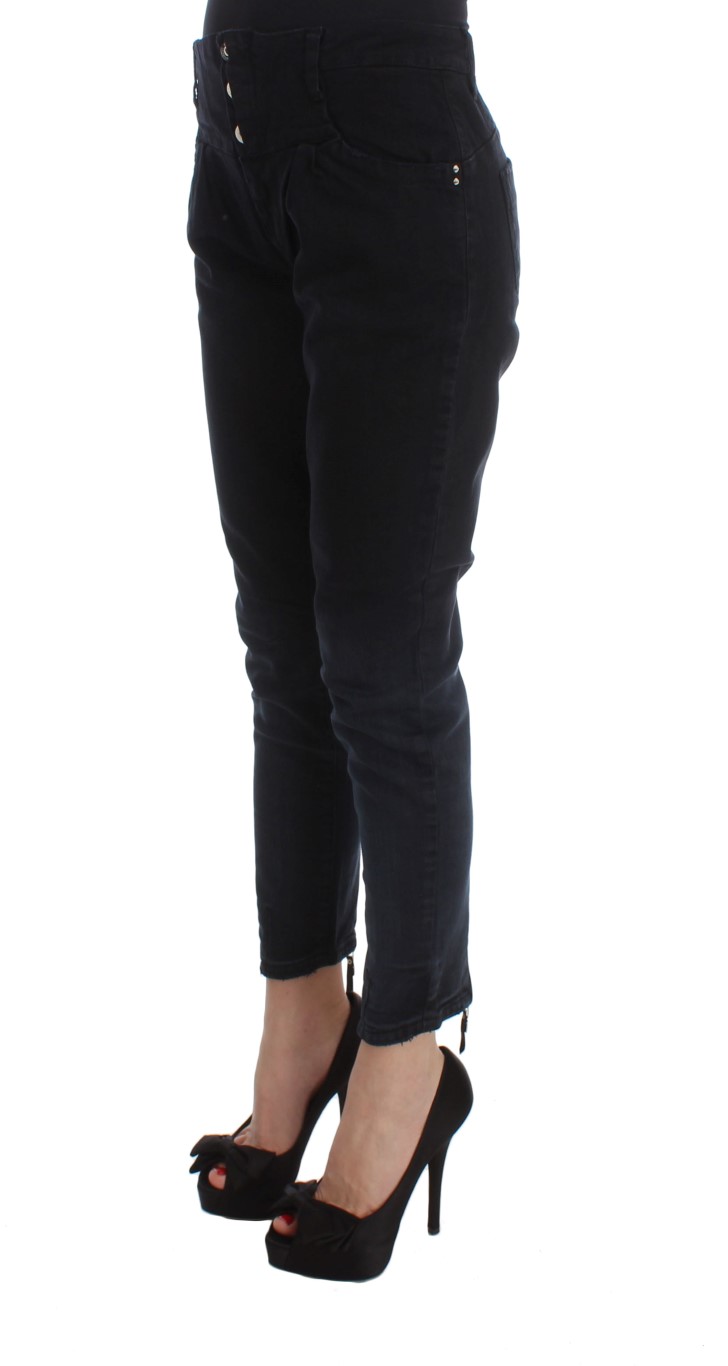Sleek Slim Fit Black Denim Jeans hover
