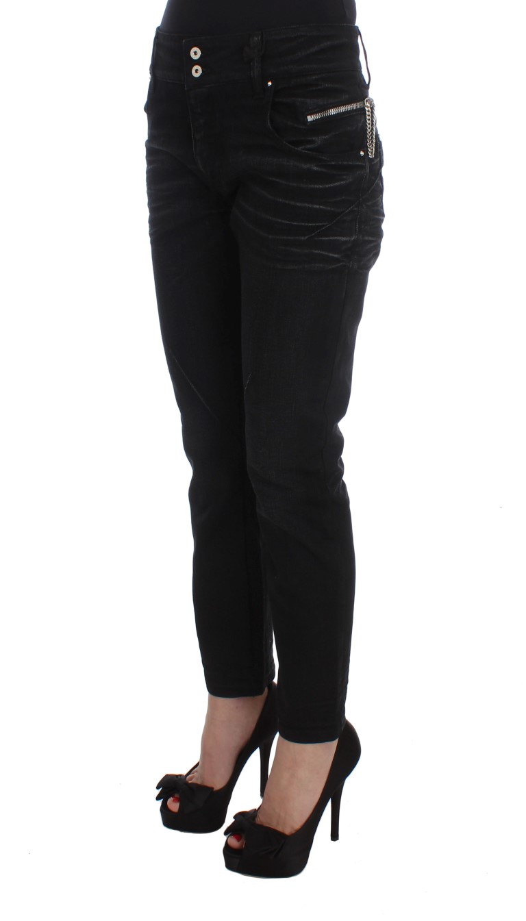 Elegant Black Slouchy Fit Jeans for Trendsetters hover