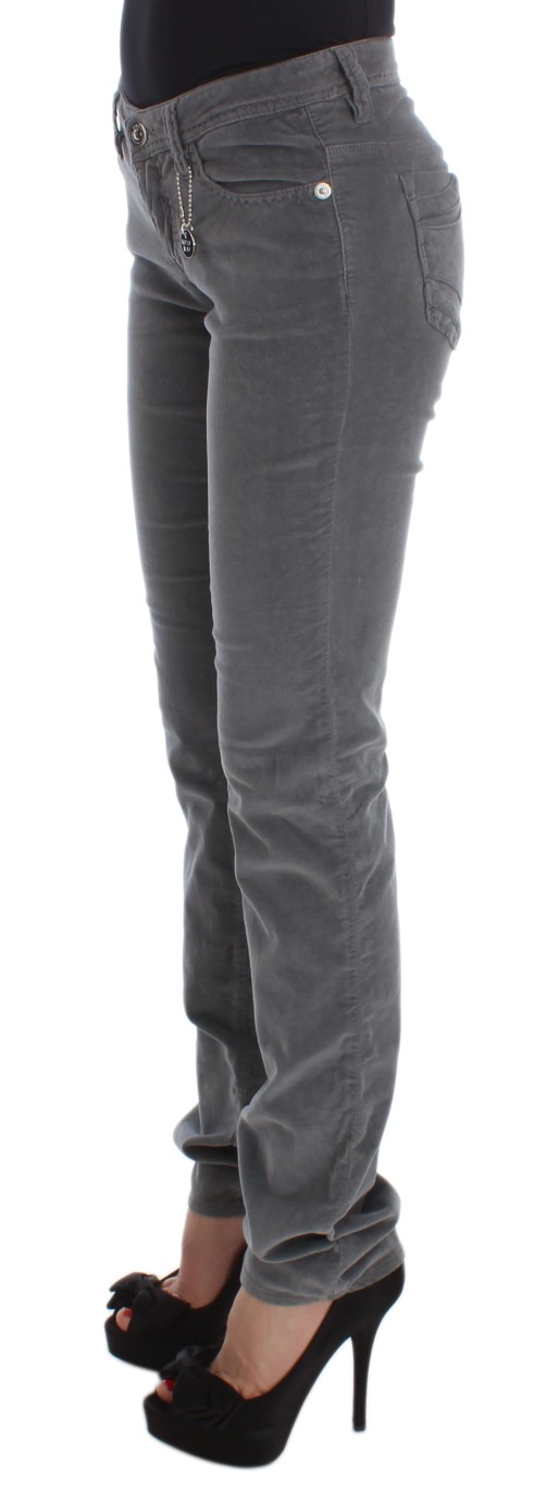 Sleek Super Slim Gray Jeans hover