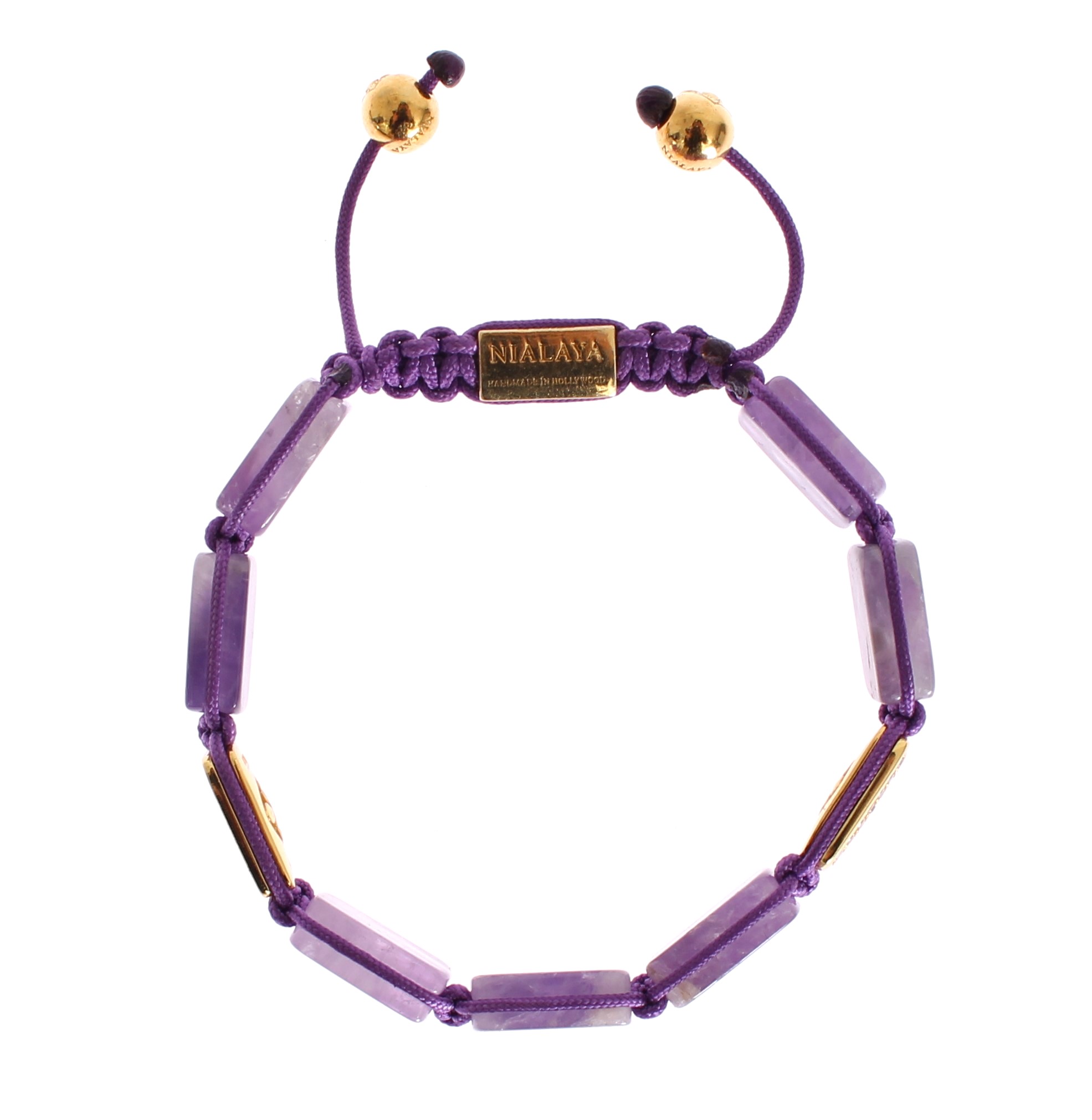 Dazzling Diamond Gold-Plated Amethyst Bracelet hover