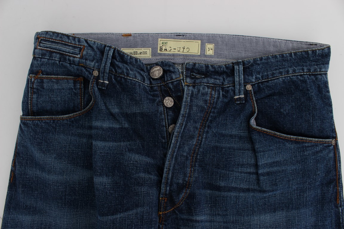 Chic Baggy Loose Fit Blue Jeans for Men