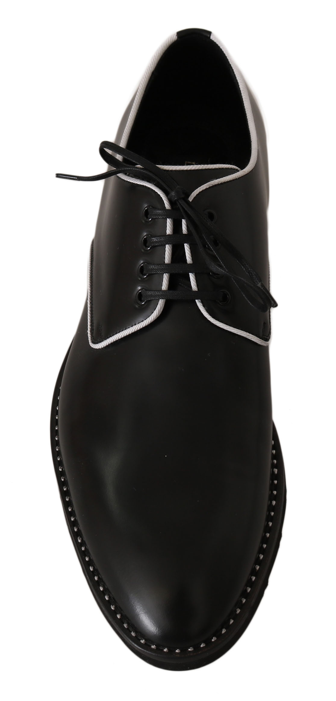 Elegant Black Leather Derby Dress Shoes hover