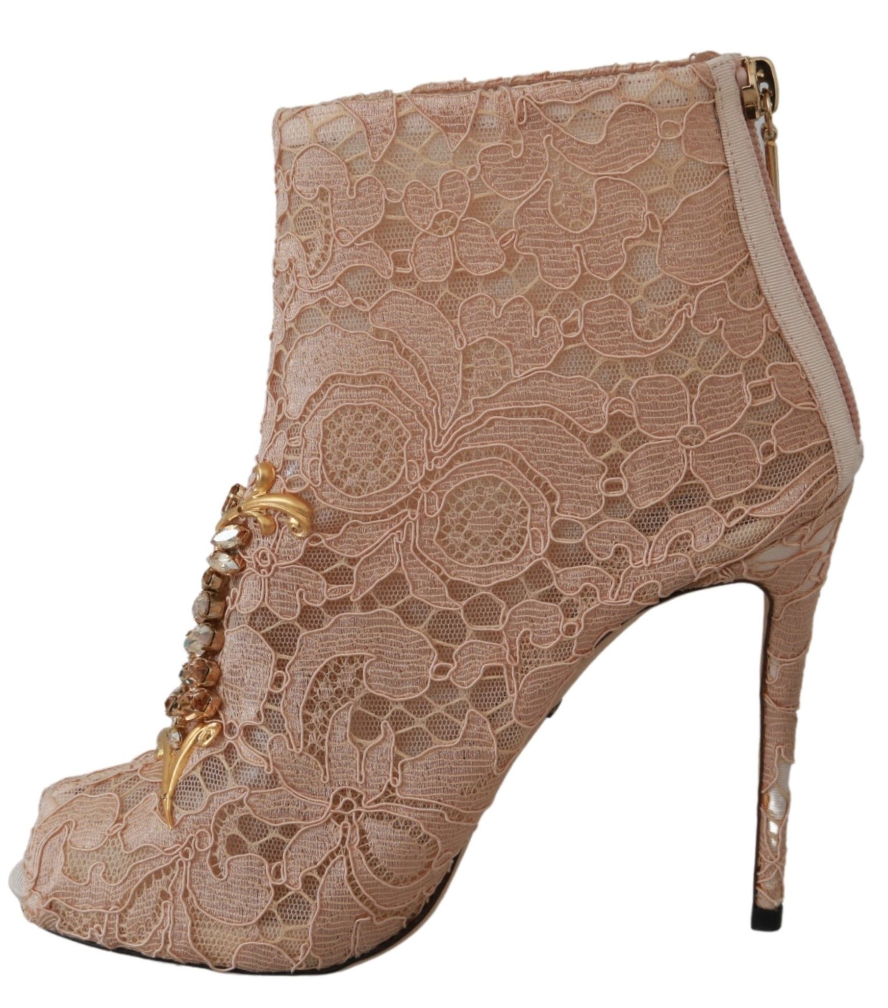 Elegant Lace Stilettos with Crystal Accents hover
