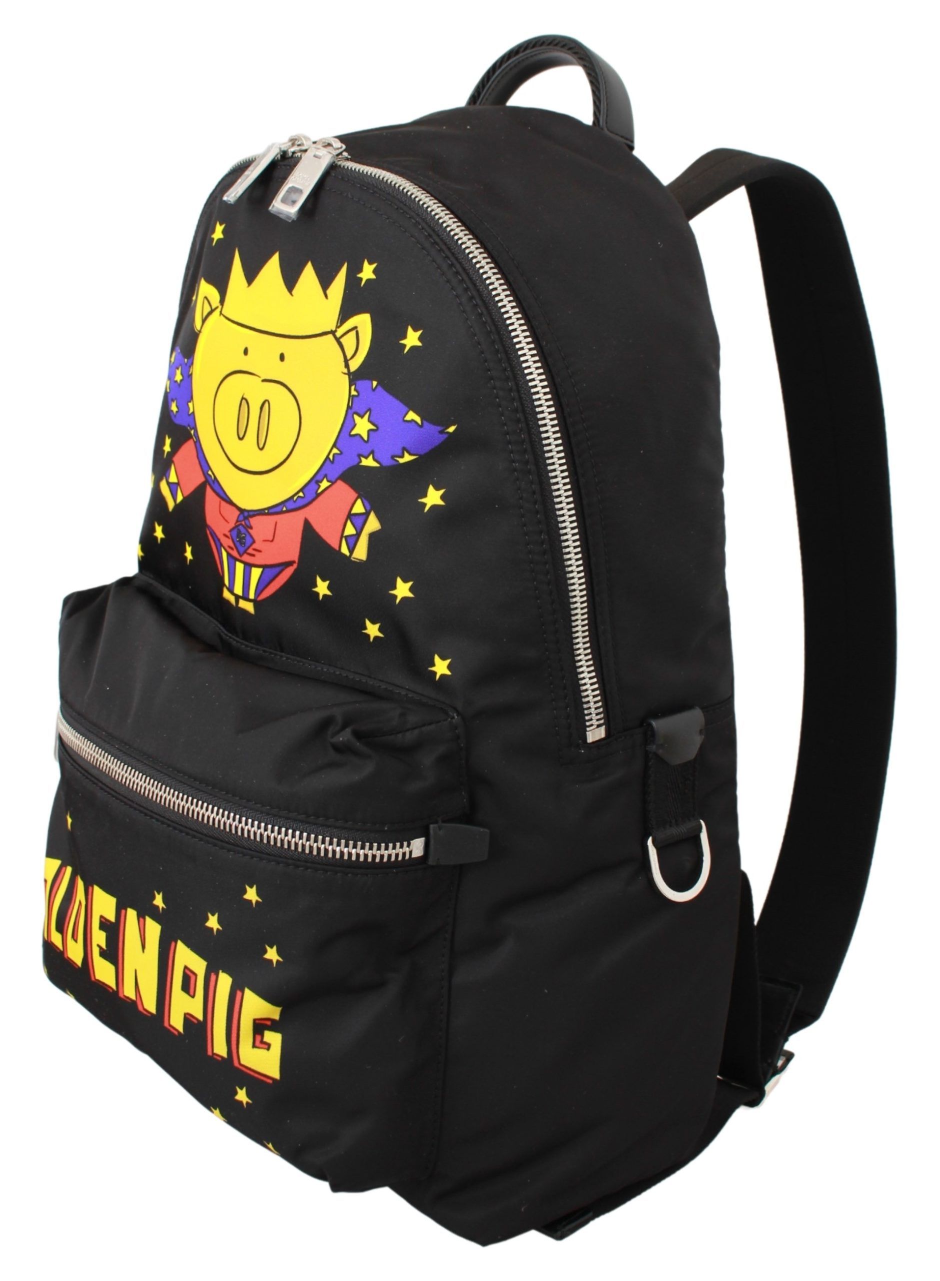 Golden Pig Motif Luxe Backpack hover