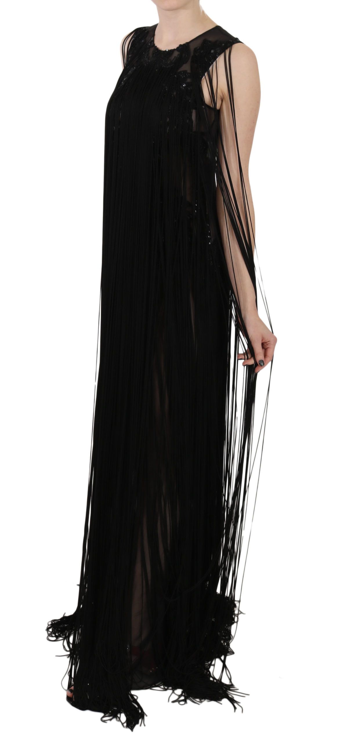 Sheer Sequined Maxi Elegance Dress hover