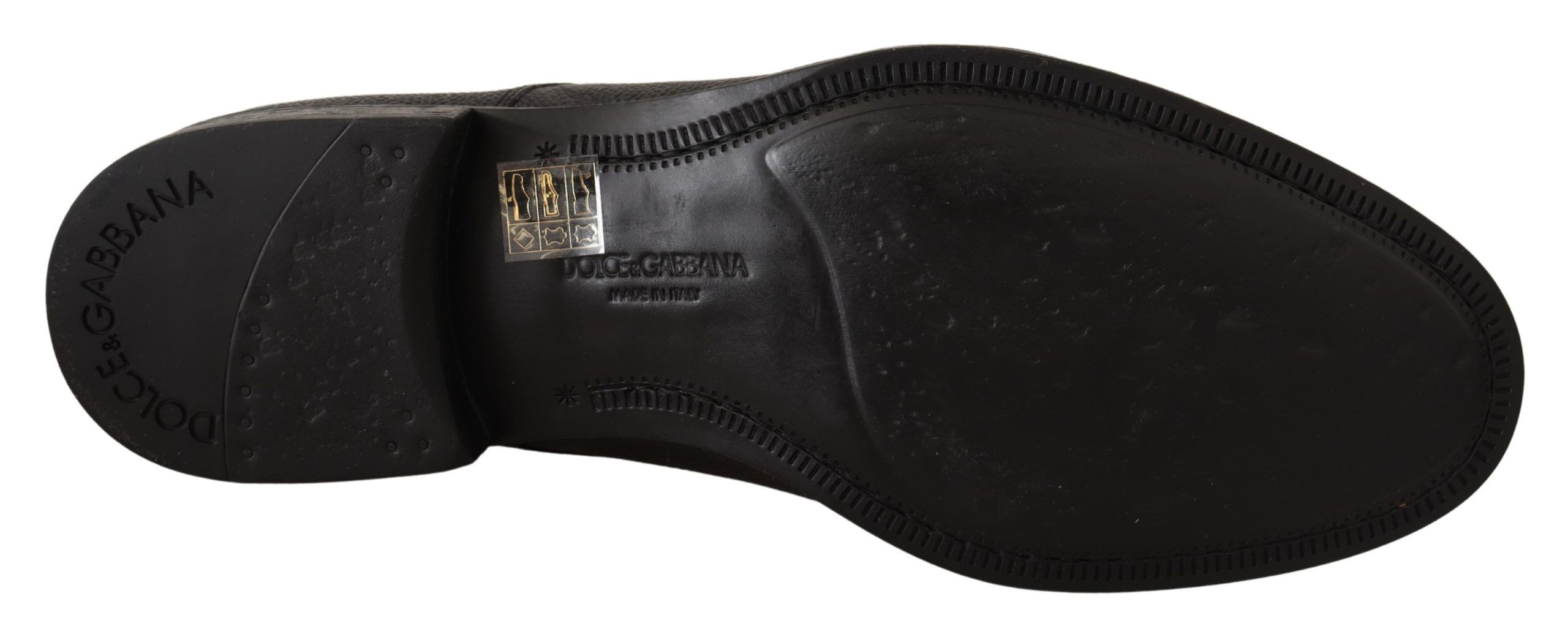Elegant Black Leather Derby Dress Shoes hover