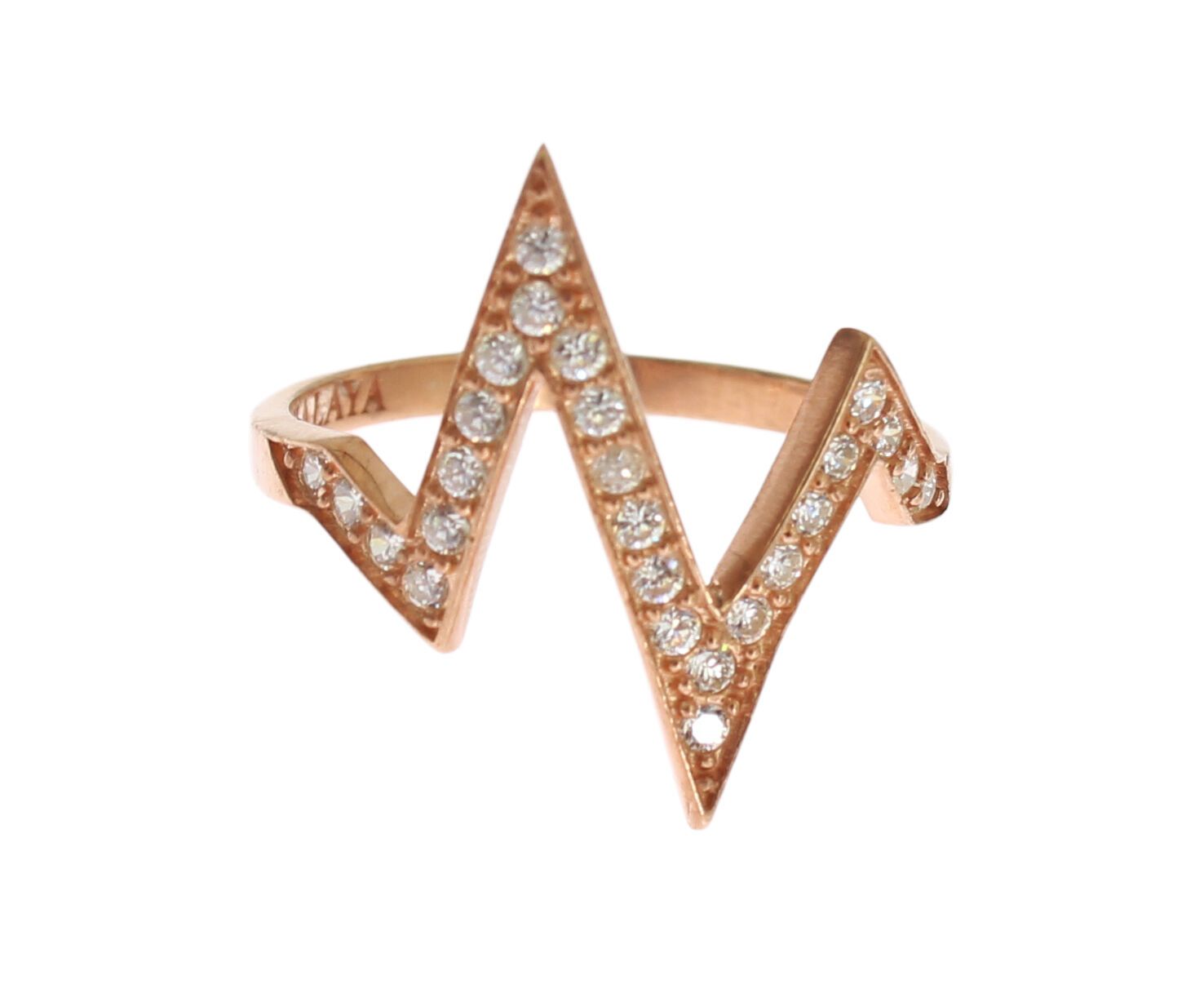 Elegant Pink Crystal Encrusted Silver Ring hover