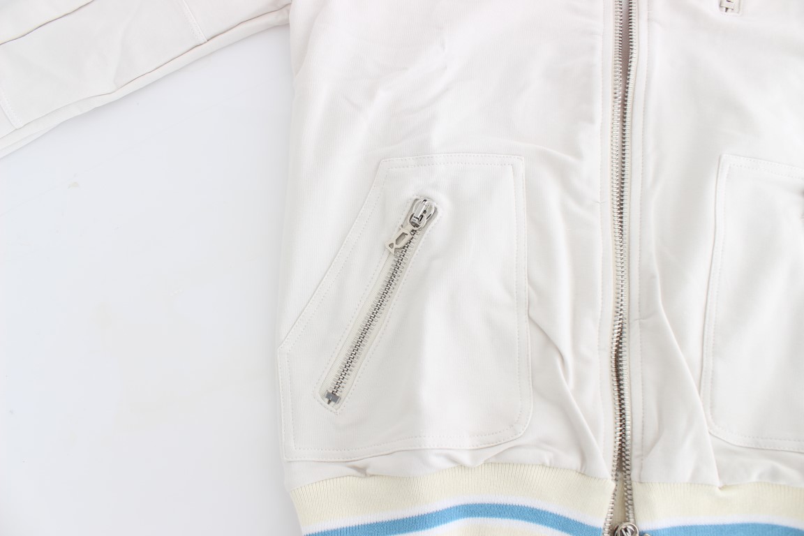 Elegant White Zip Cardigan