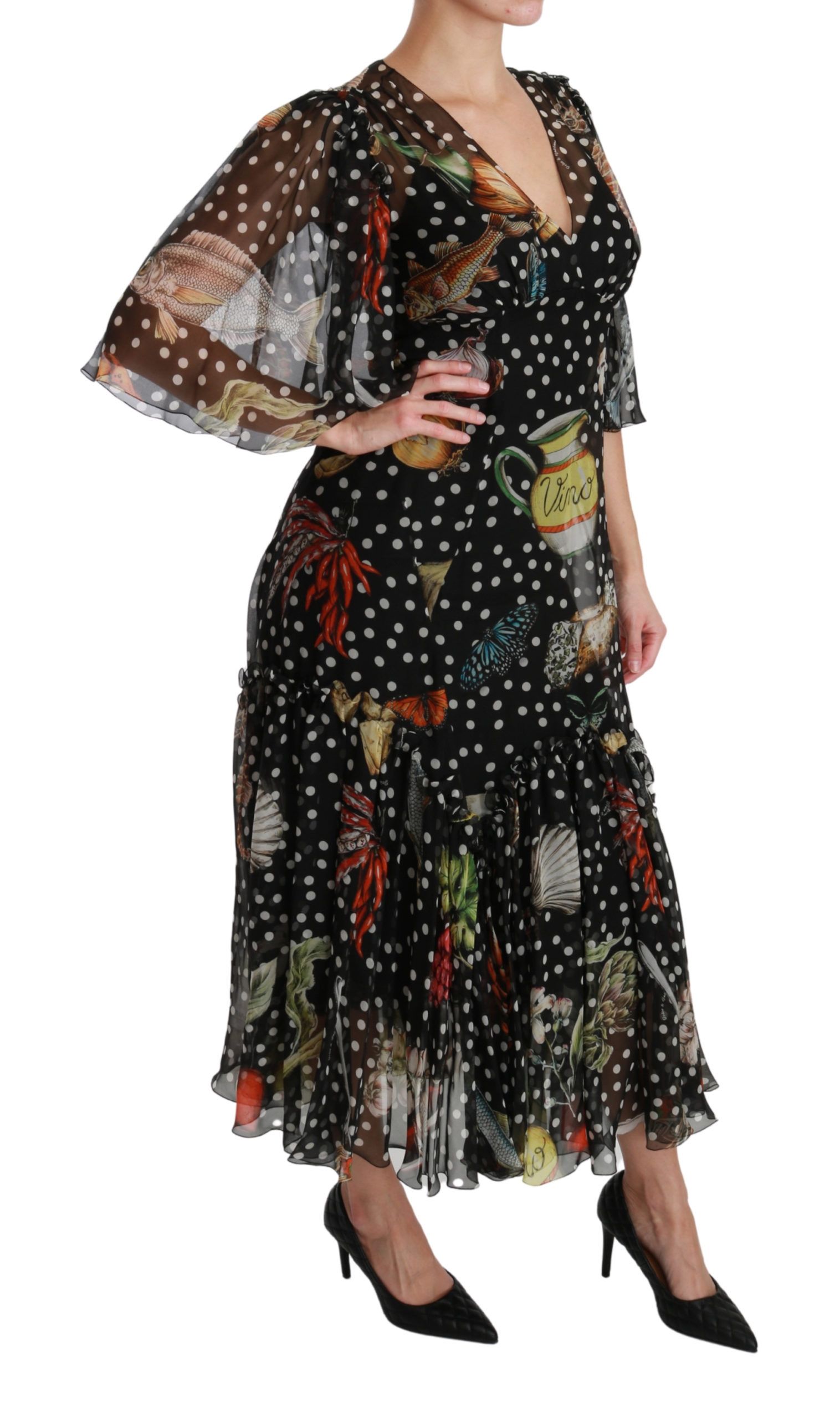 Elegant Silk Pleated A-Line Maxi Dress hover