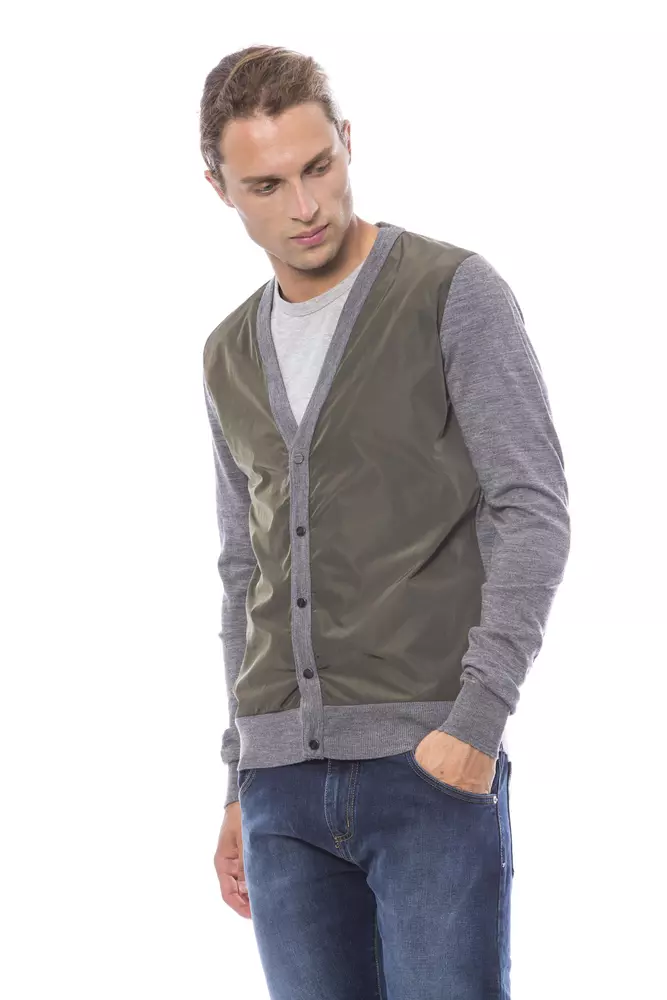 Gray Wool Men Cardigan hover