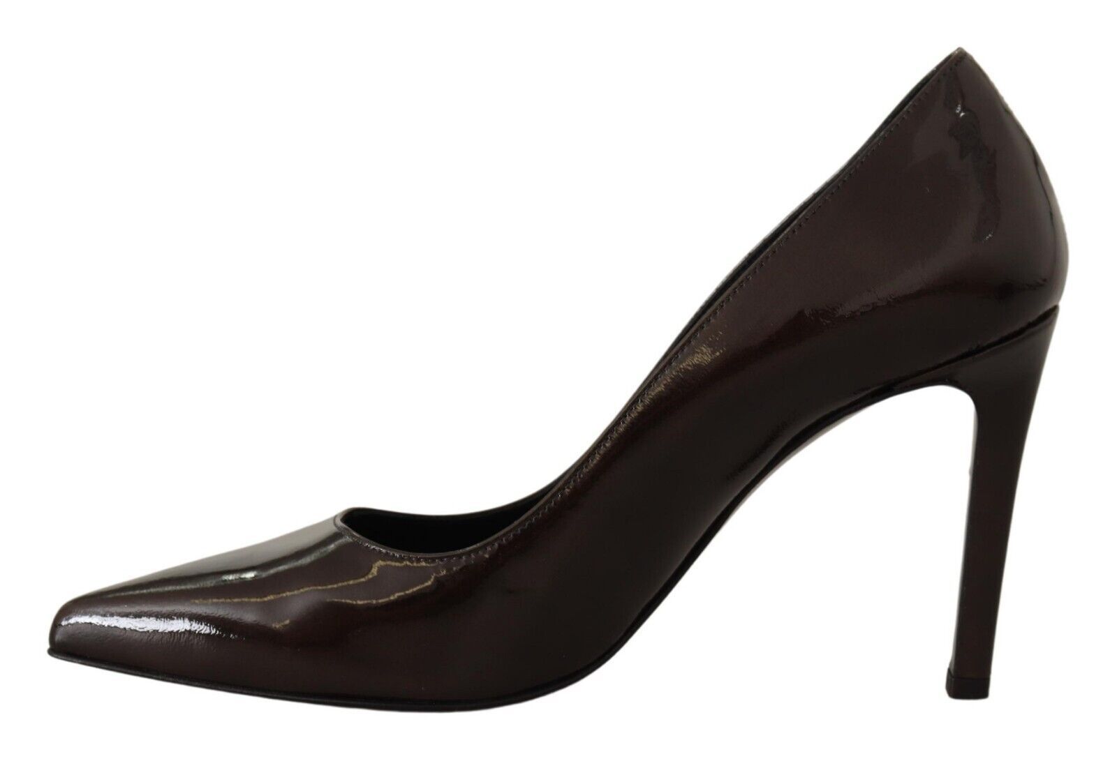 Elegant Brown Leather Heels Pumps hover