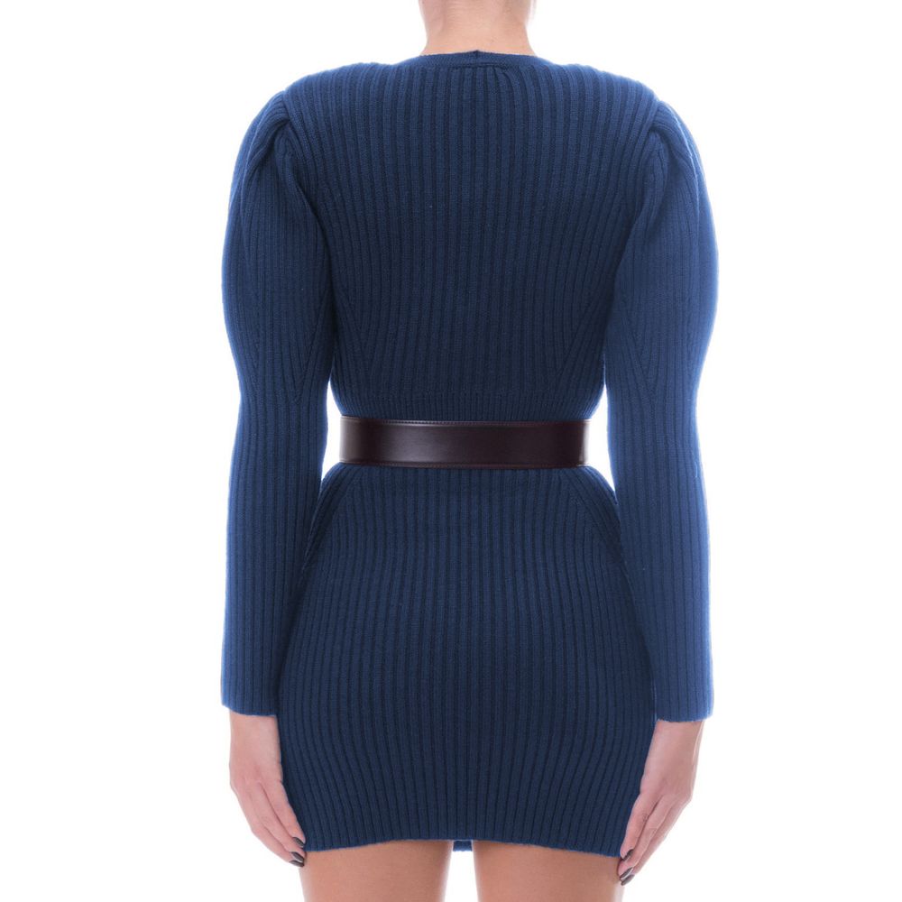 Blue Wool Women Dress hover