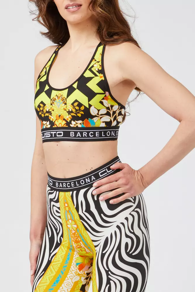 Yellow Polyamide Women Top hover