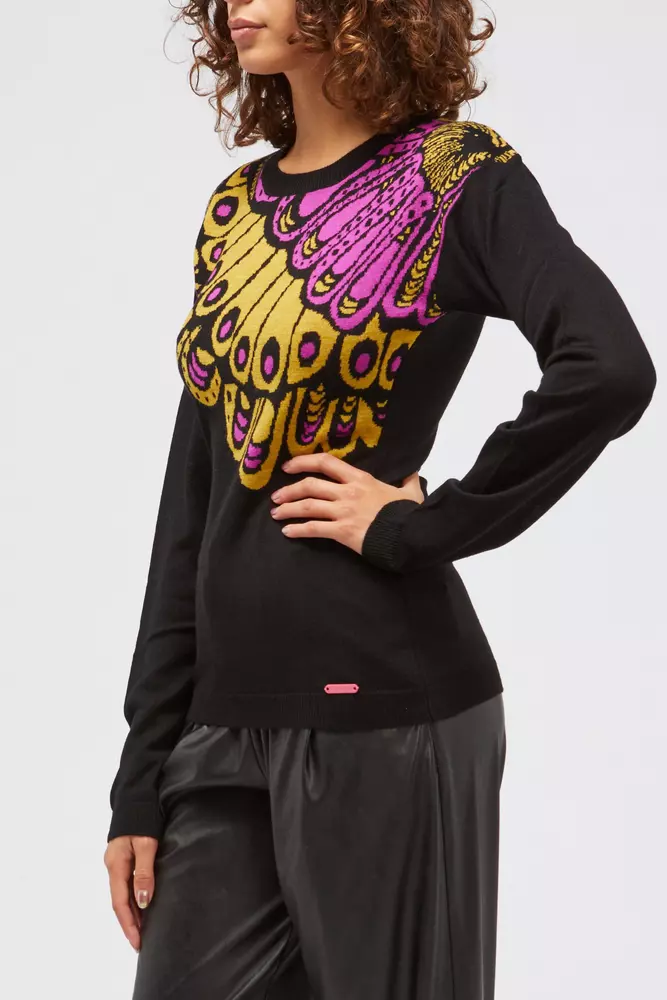 Black Wool Women Sweater hover