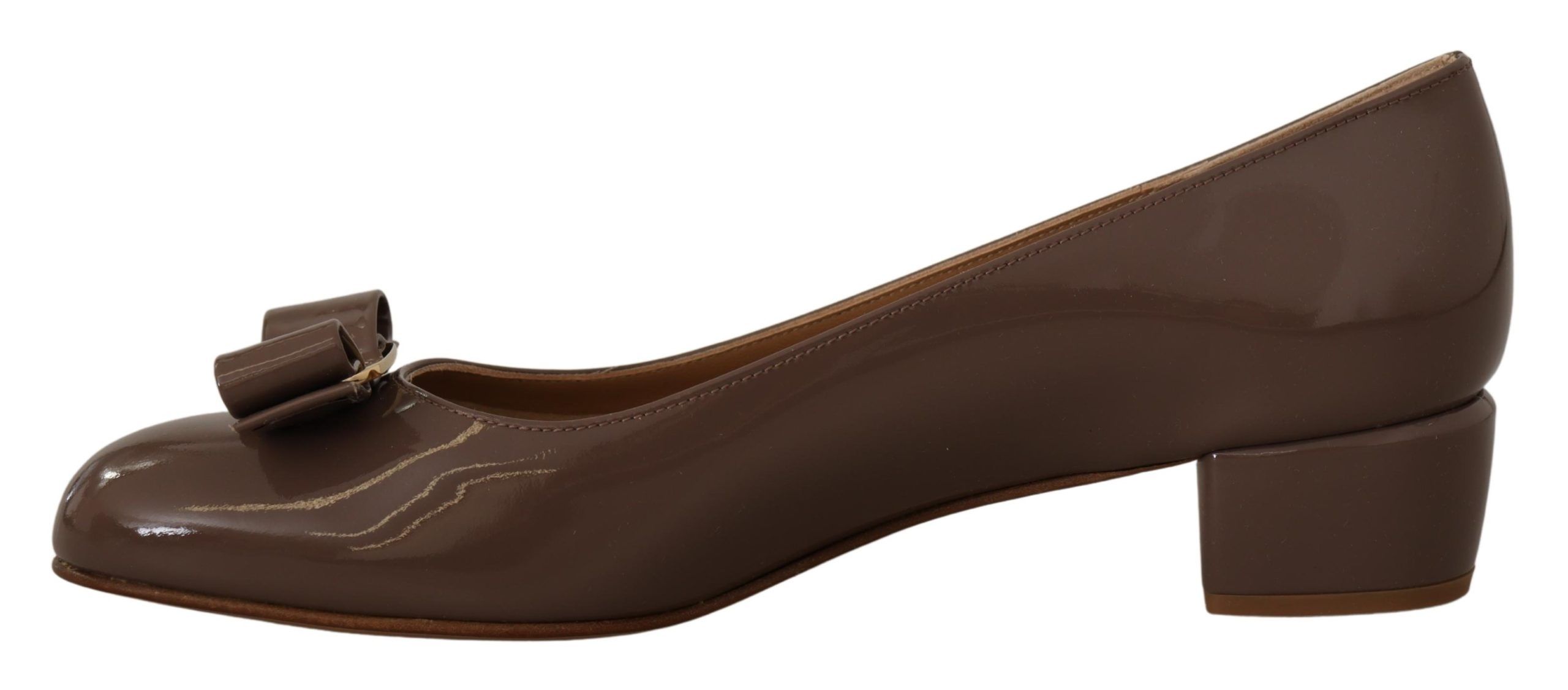 Elegant Caraway Brown Pumps with Vara Bow hover
