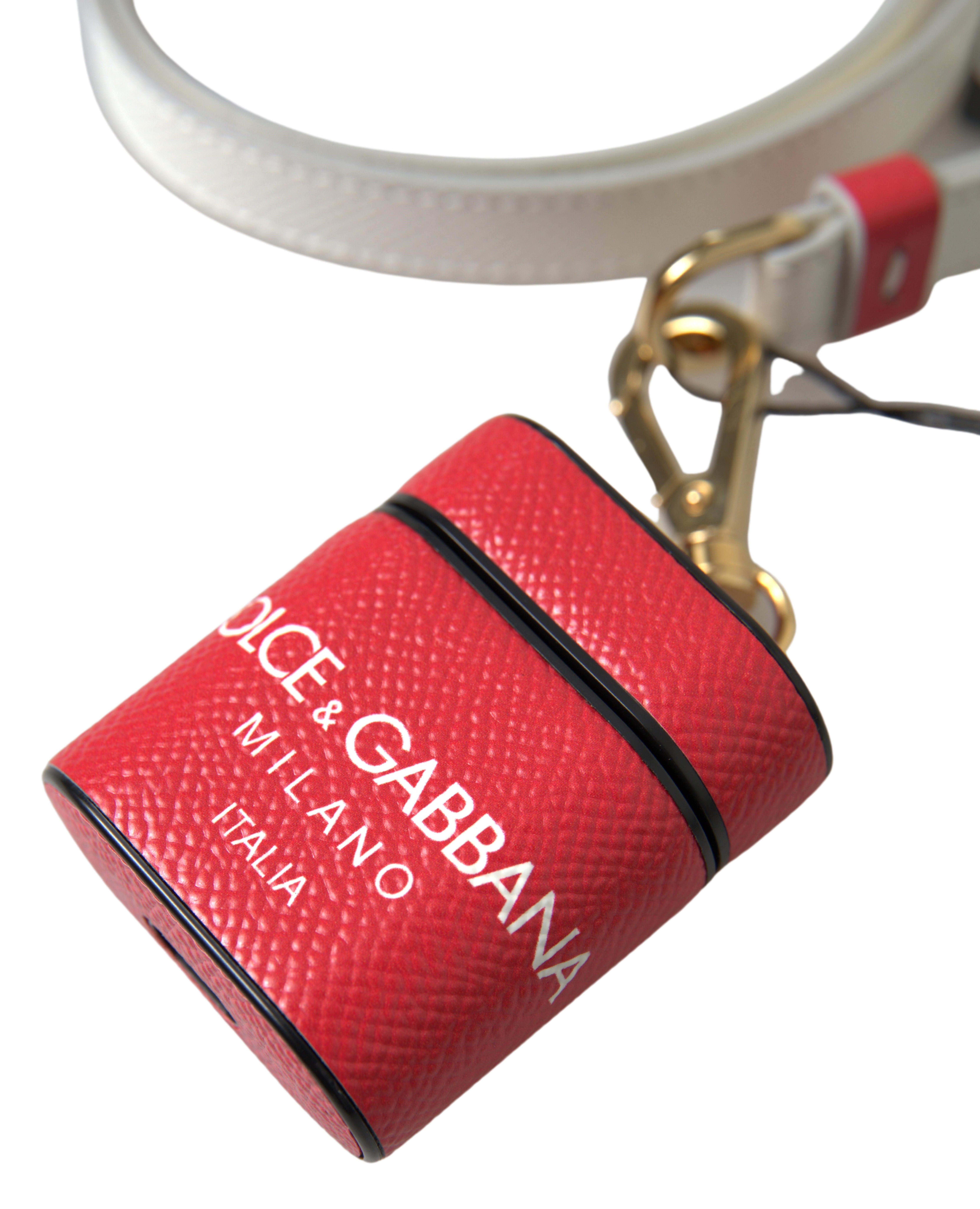 Elegant Red Leather Airpods Case