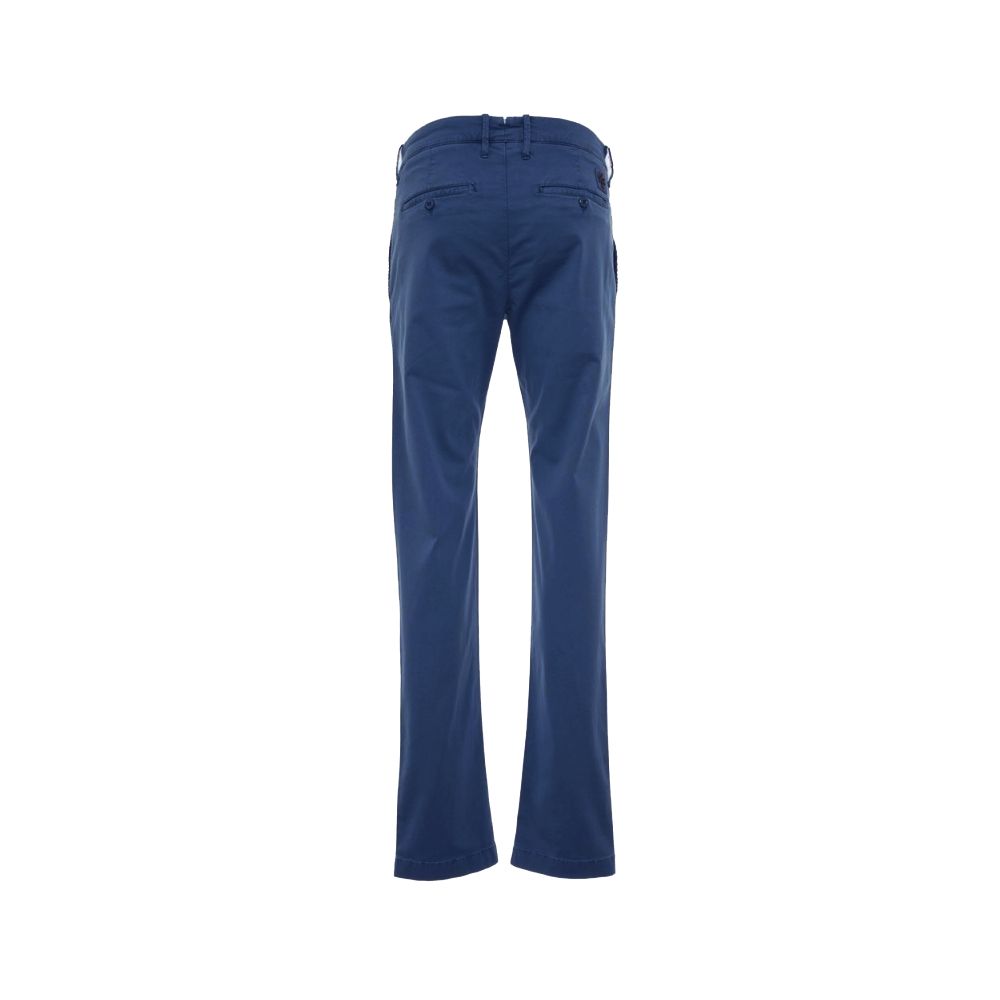 Elegant Slim Fit Chino Trousers in Blue hover