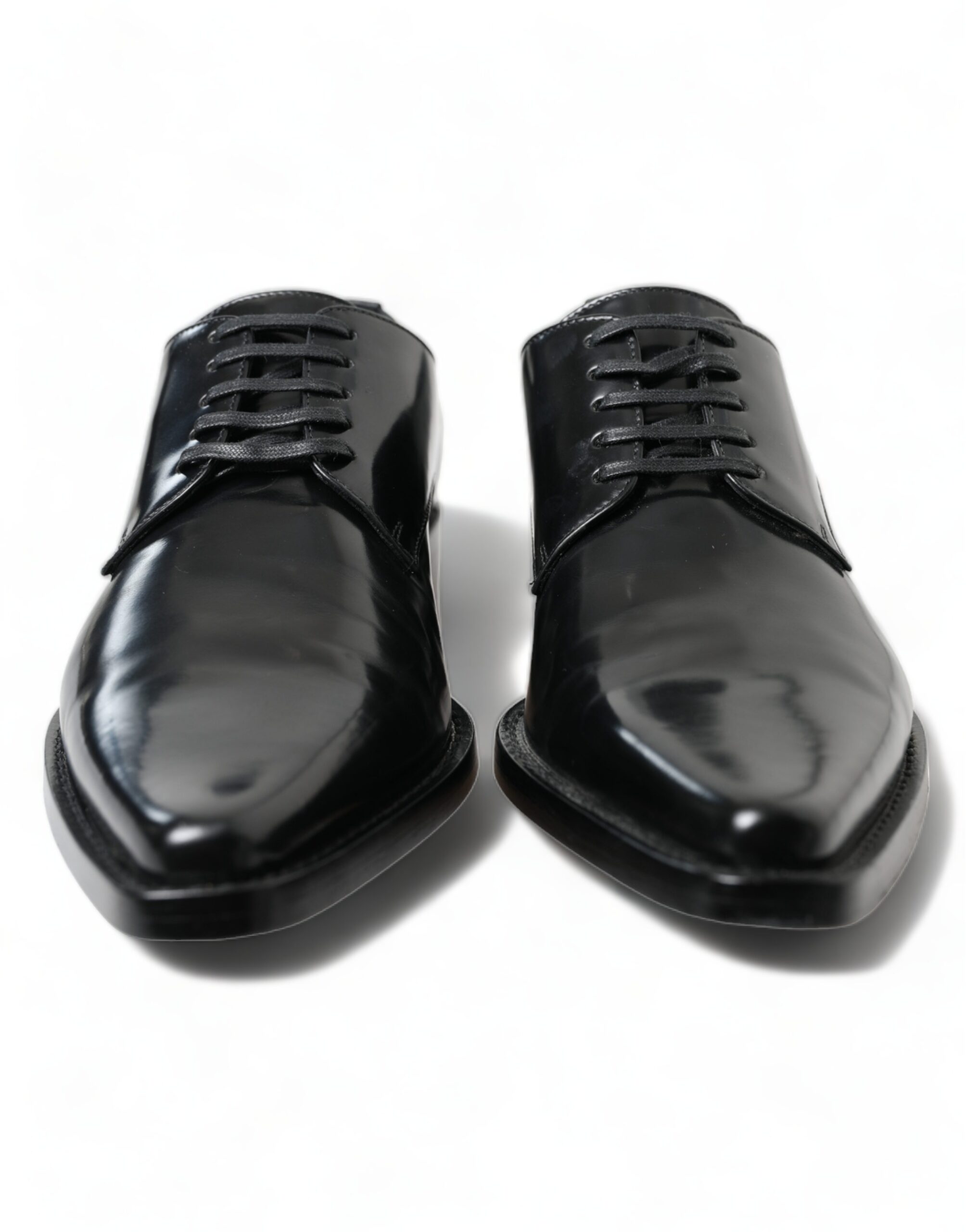 Elegant Black Leather Formal Flats hover