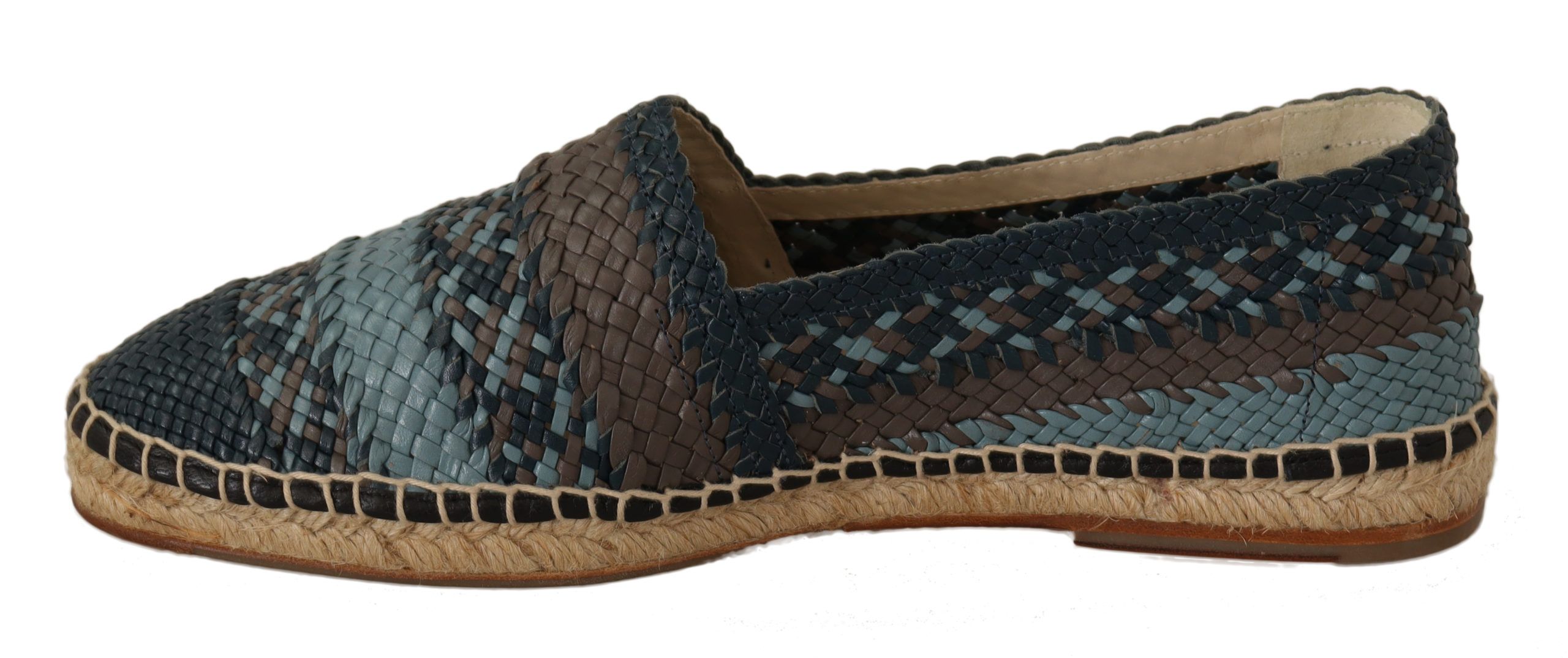 Elegant Woven Leather Espadrilles hover