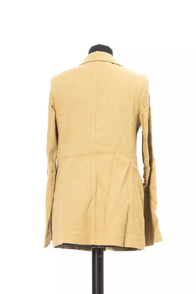 Beige Cotton Women Blazer hover