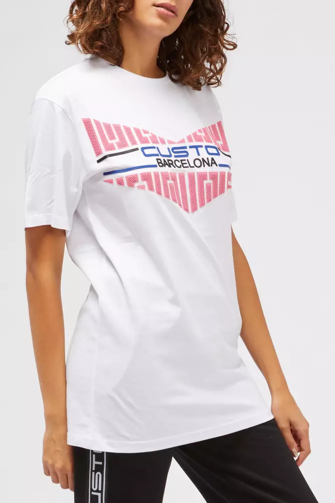 White Cotton Women T-Shirt hover