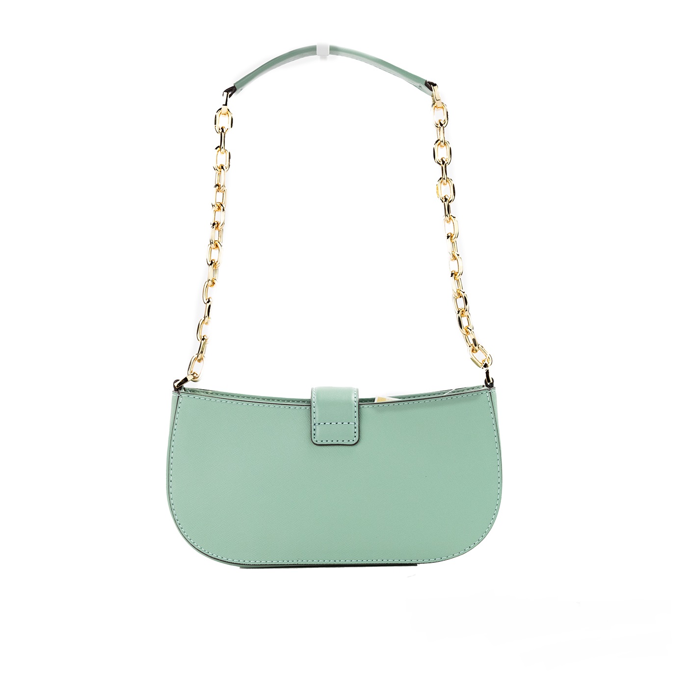 Carmen Small Sea Green Leather Pouchette Shoulder Crossbody Purse hover