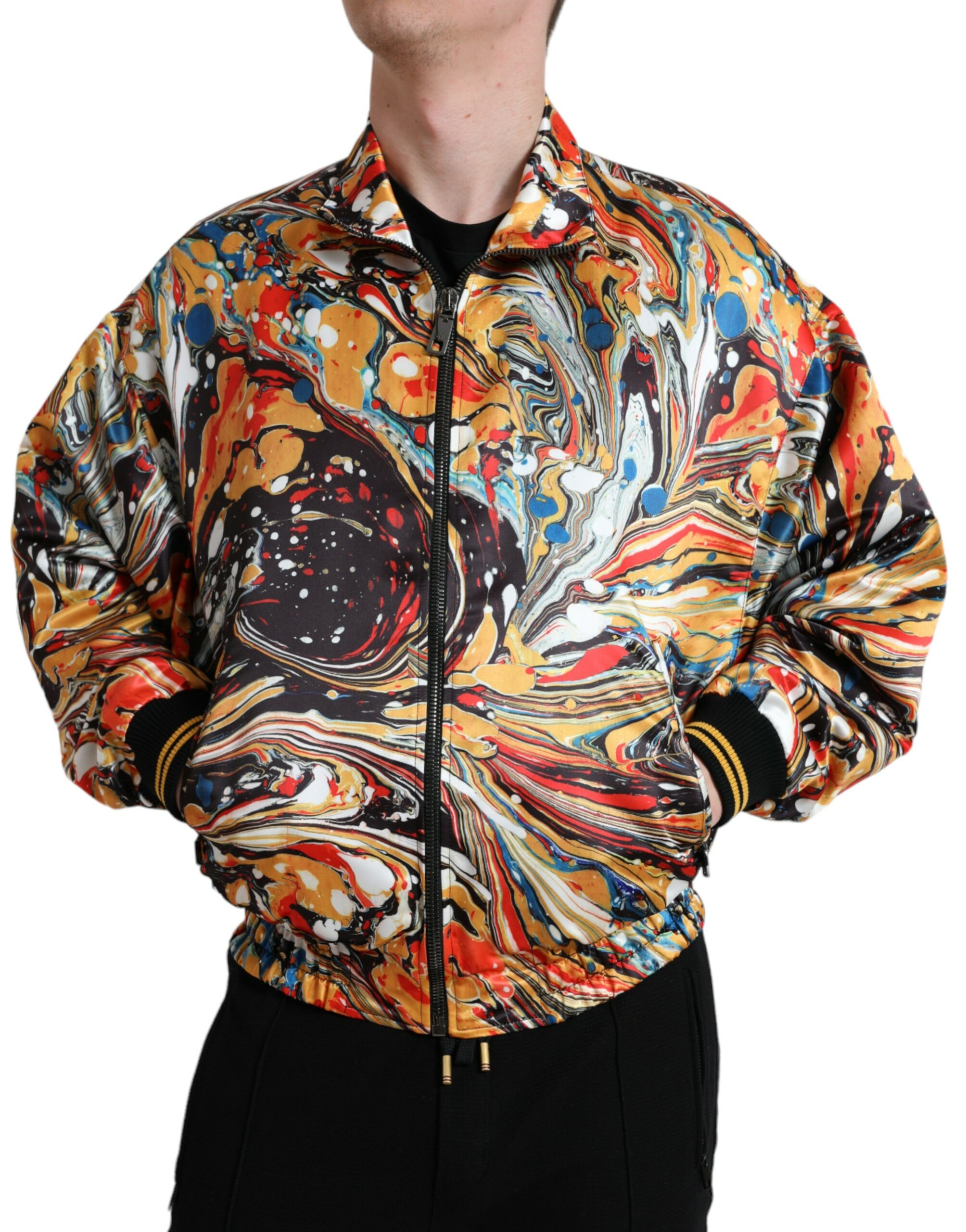 Colorful Abstract Bomber Jacket hover