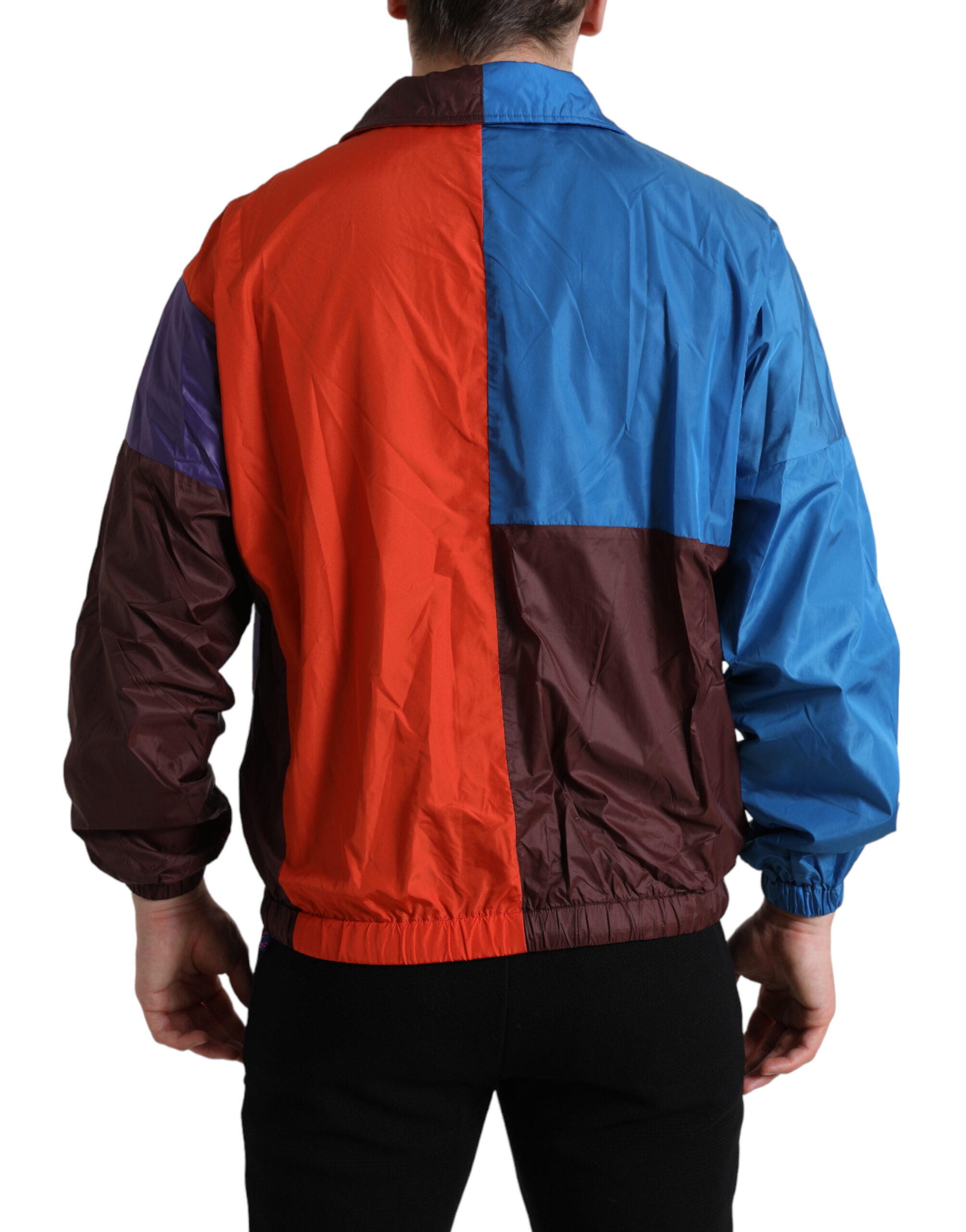 Multicolor Techno Fabric Windbreaker Jacket hover