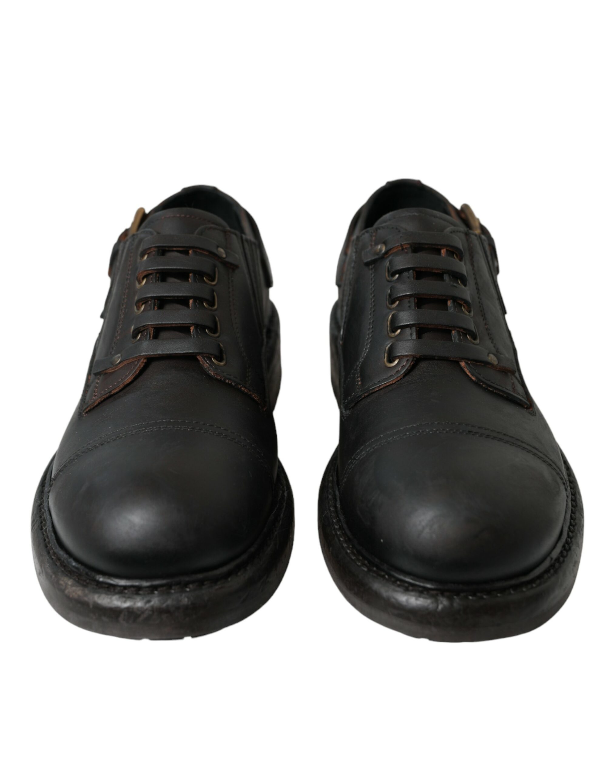 Elegant Mens Leather Derby Dress Shoes hover