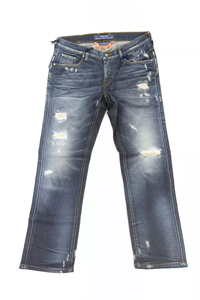 Blue Cotton Women Jeans hover