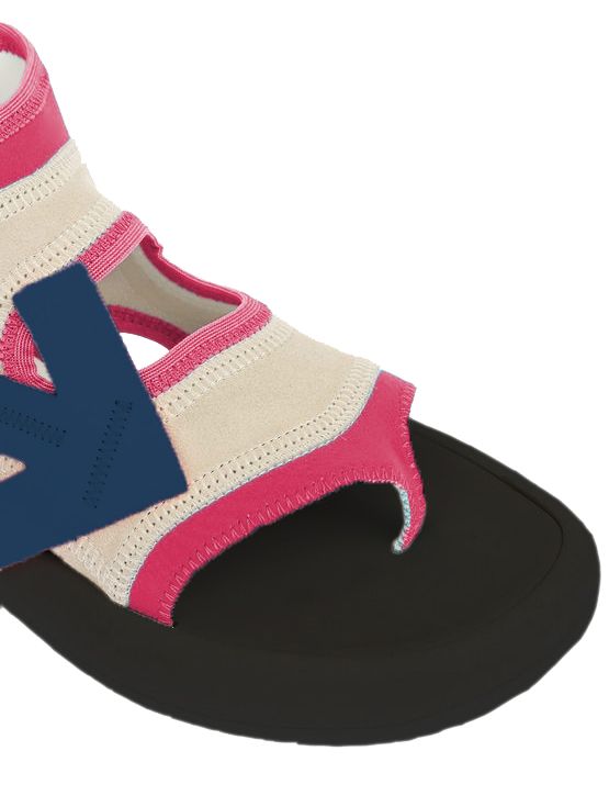 Fuchsia Neoprene Suede Sandals hover