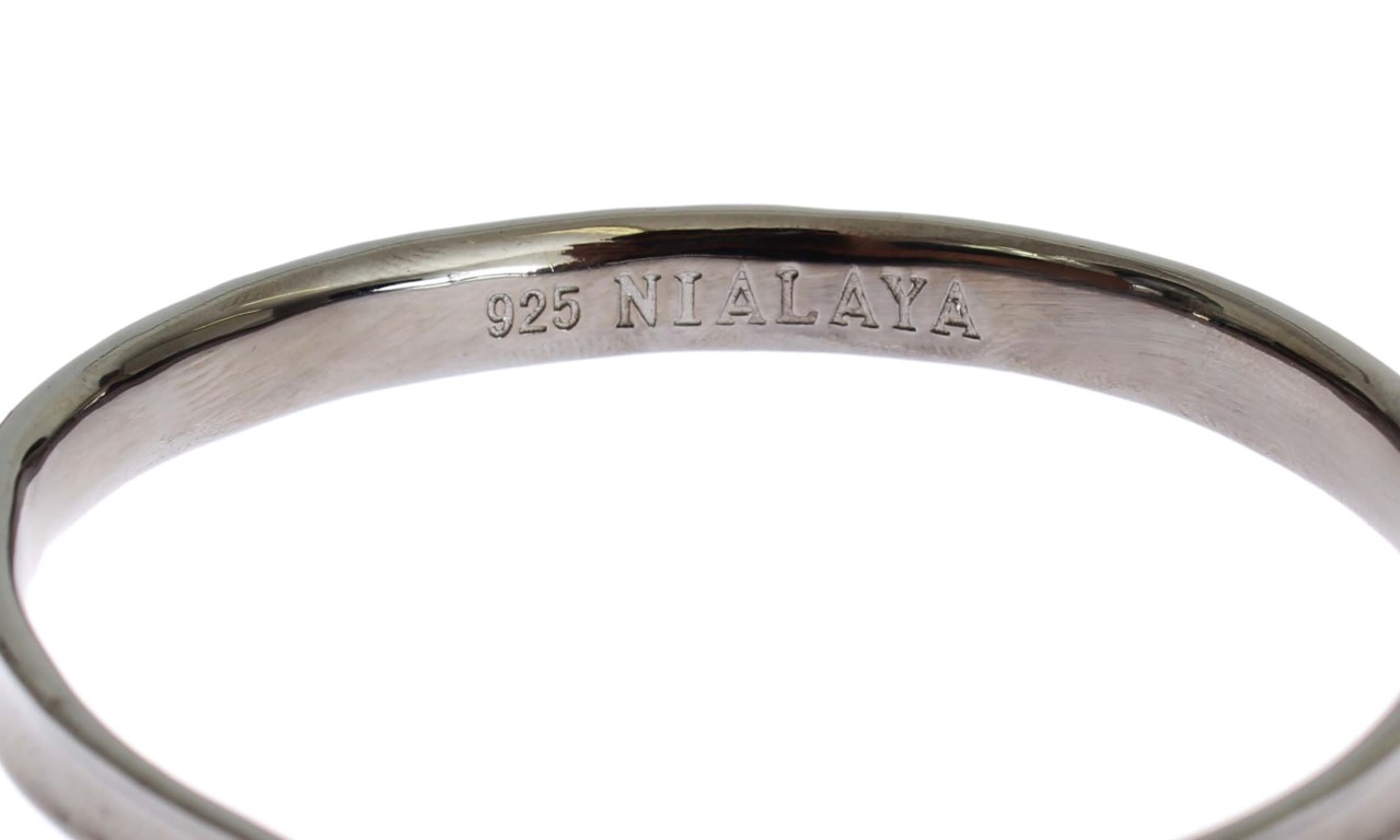 Elegant Rhodium Silver Bangle hover