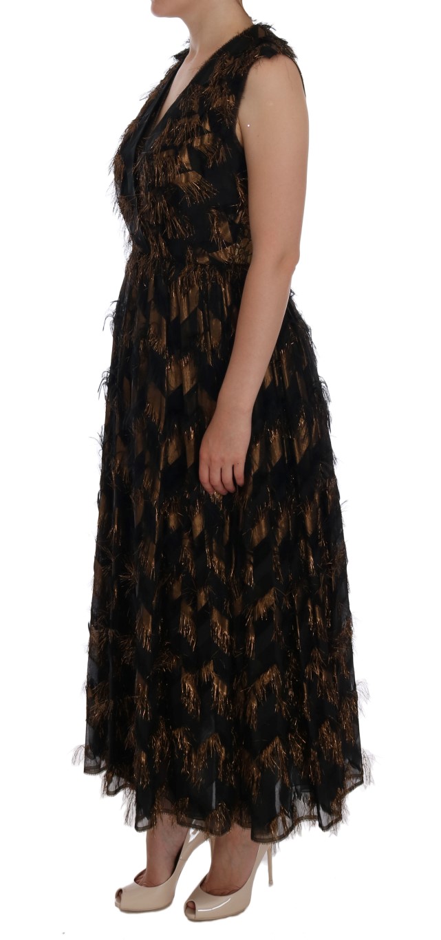 Elegant A-Line Full Length Sleeveless Dress hover