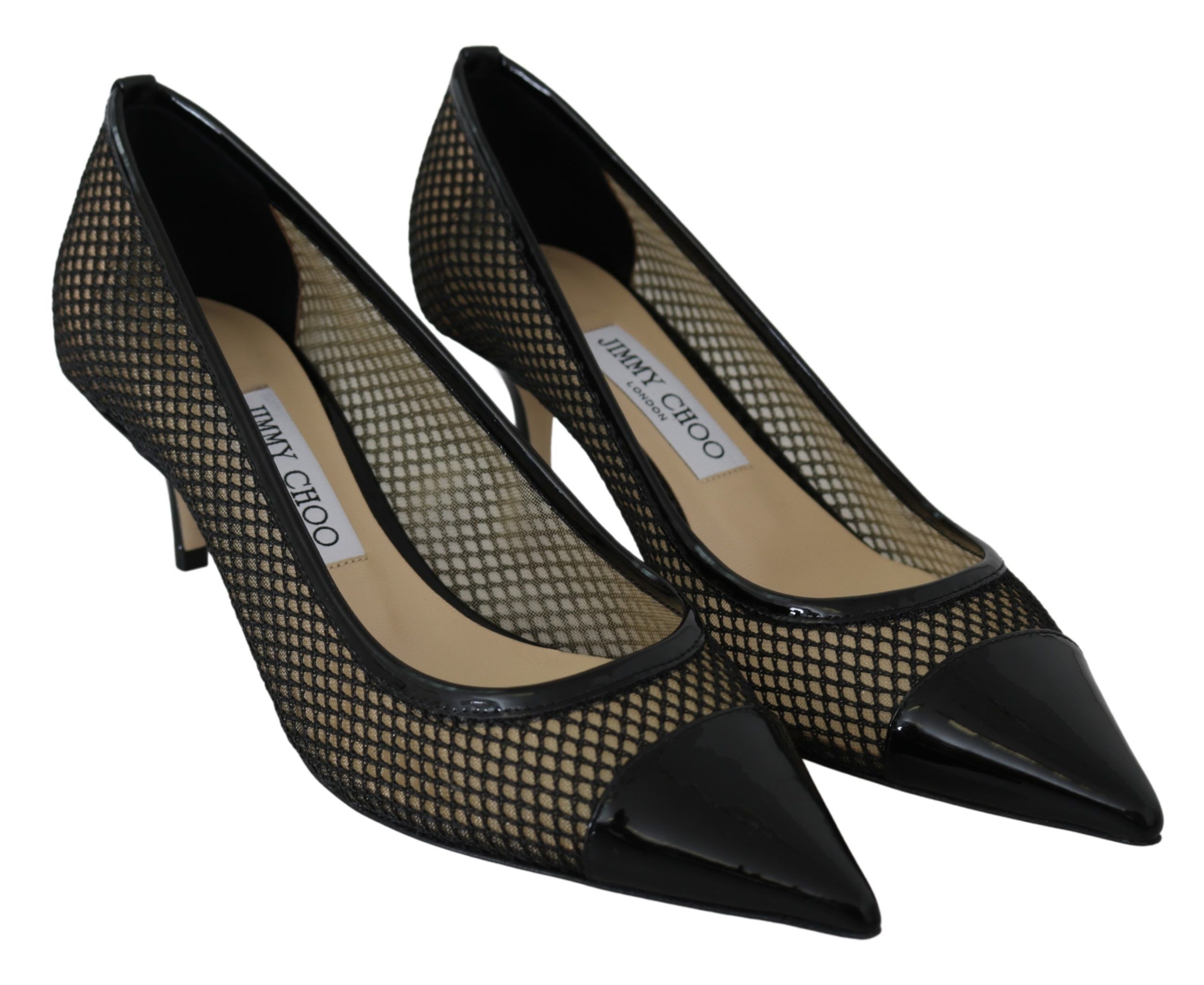 Chic Patent Mesh Pointed Pumps hover