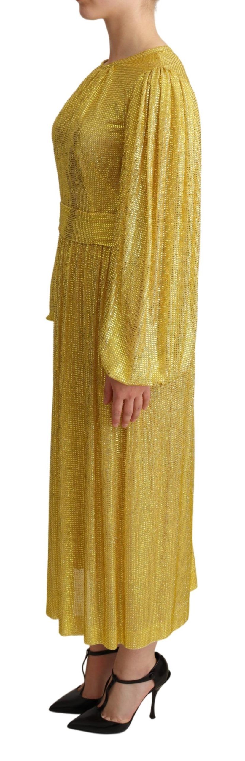 Crystal Embellished Pleated Maxi Dress hover