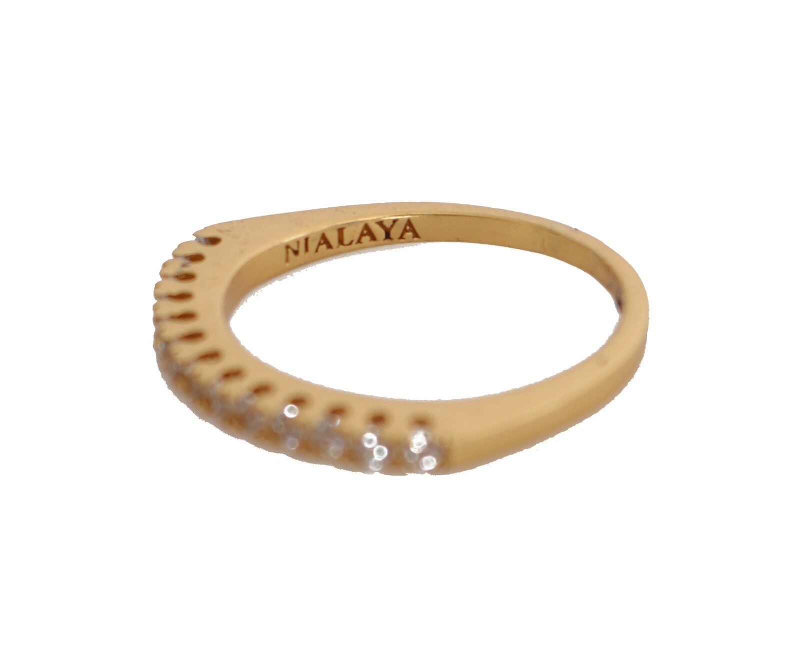 Gleaming CZ Crystal Gold-Plated Ring hover