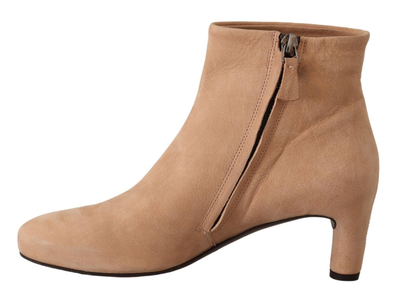 Elegant Beige Leather Boots hover
