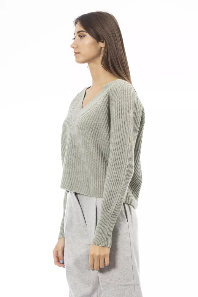 Green Wool Women Sweater hover