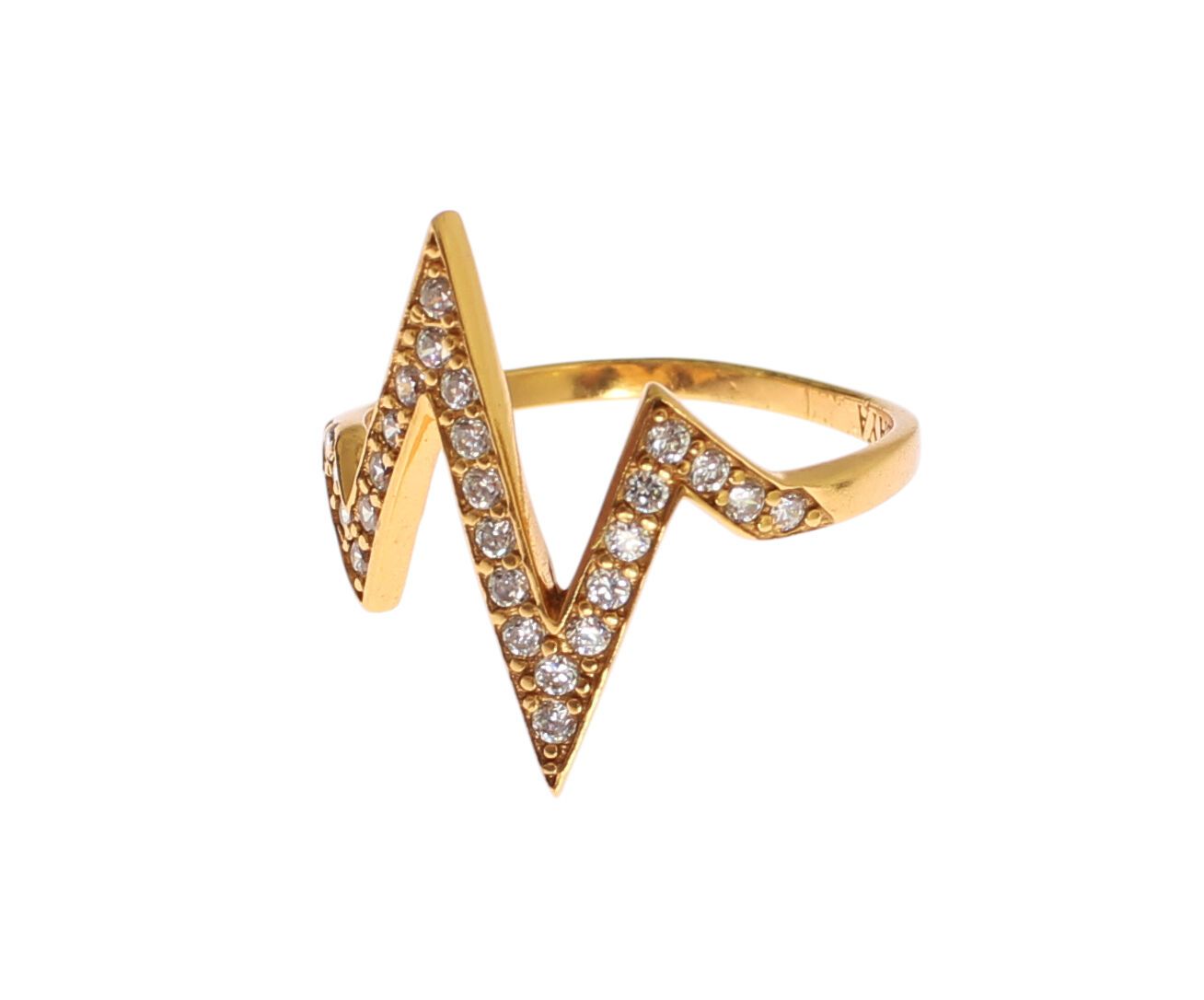 Glamorous Gold Plated Sterling Silver Ring hover