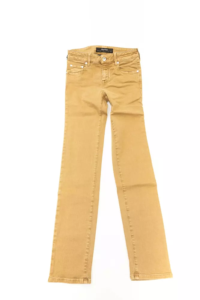 Beige Cotton Women Jeans hover