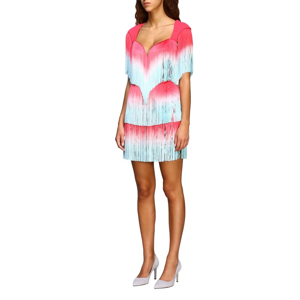 Pink Polyester Women Dress hover