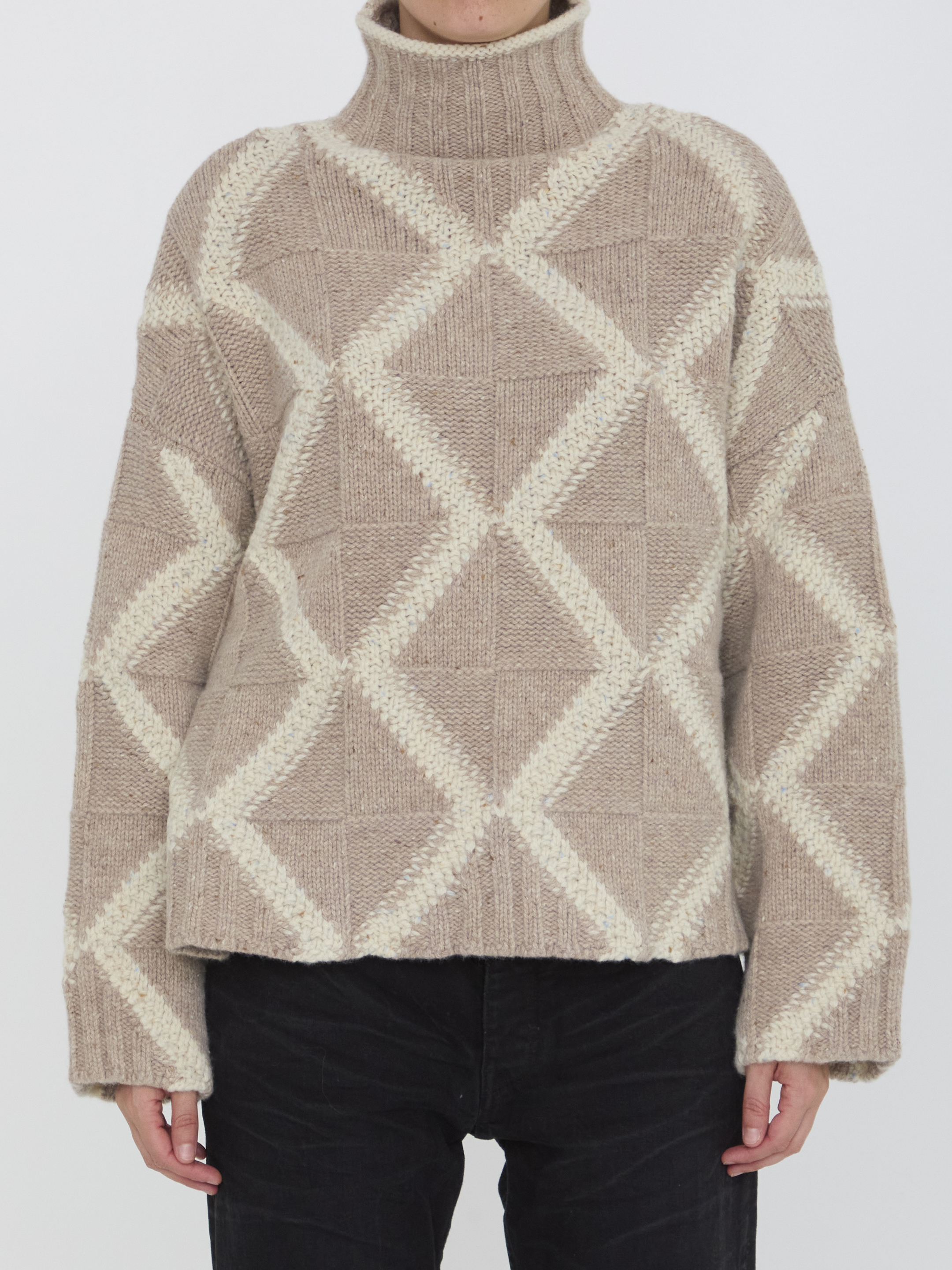 Argyle intarsia sweater