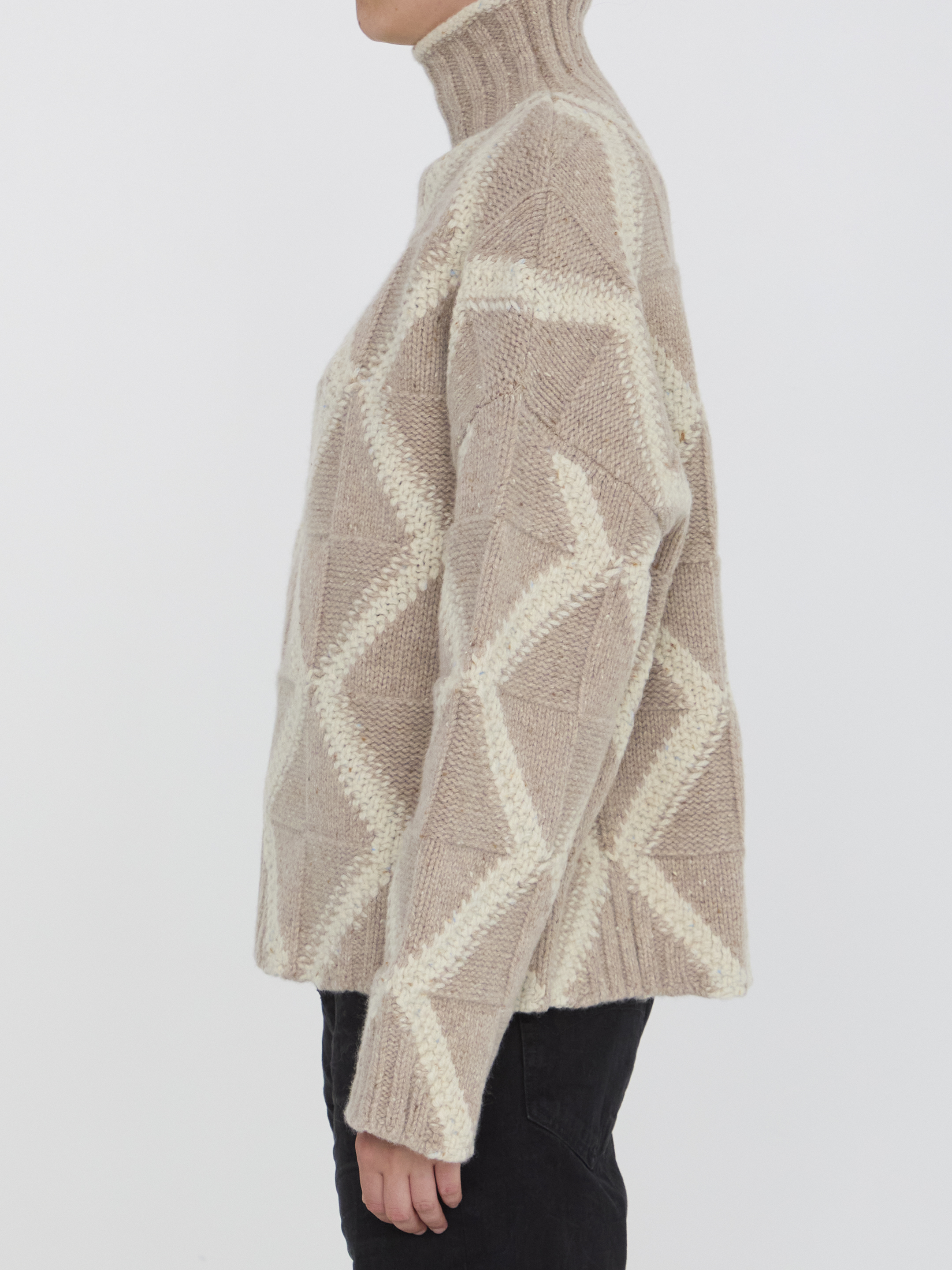 Argyle intarsia sweater