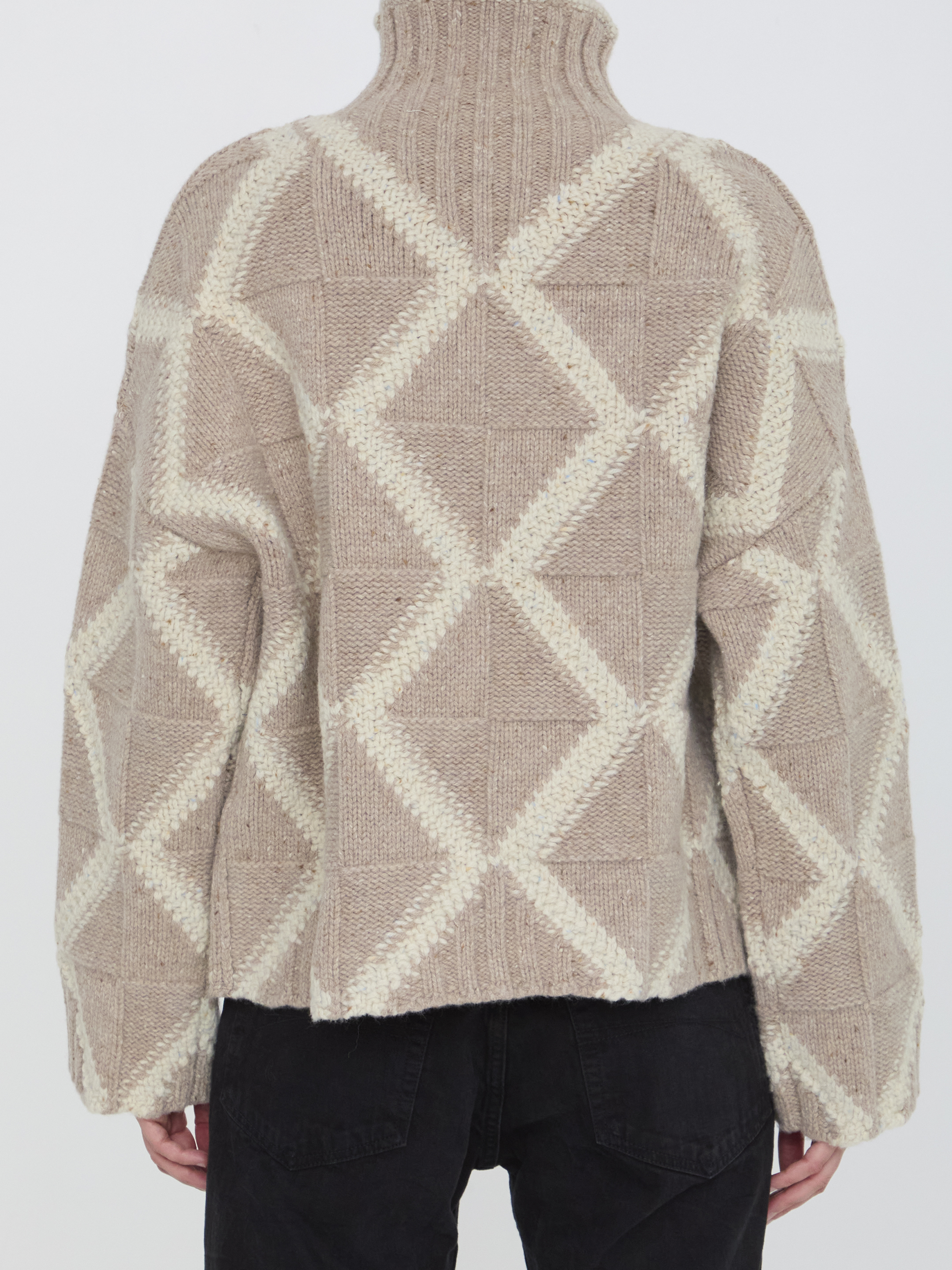 Argyle intarsia sweater