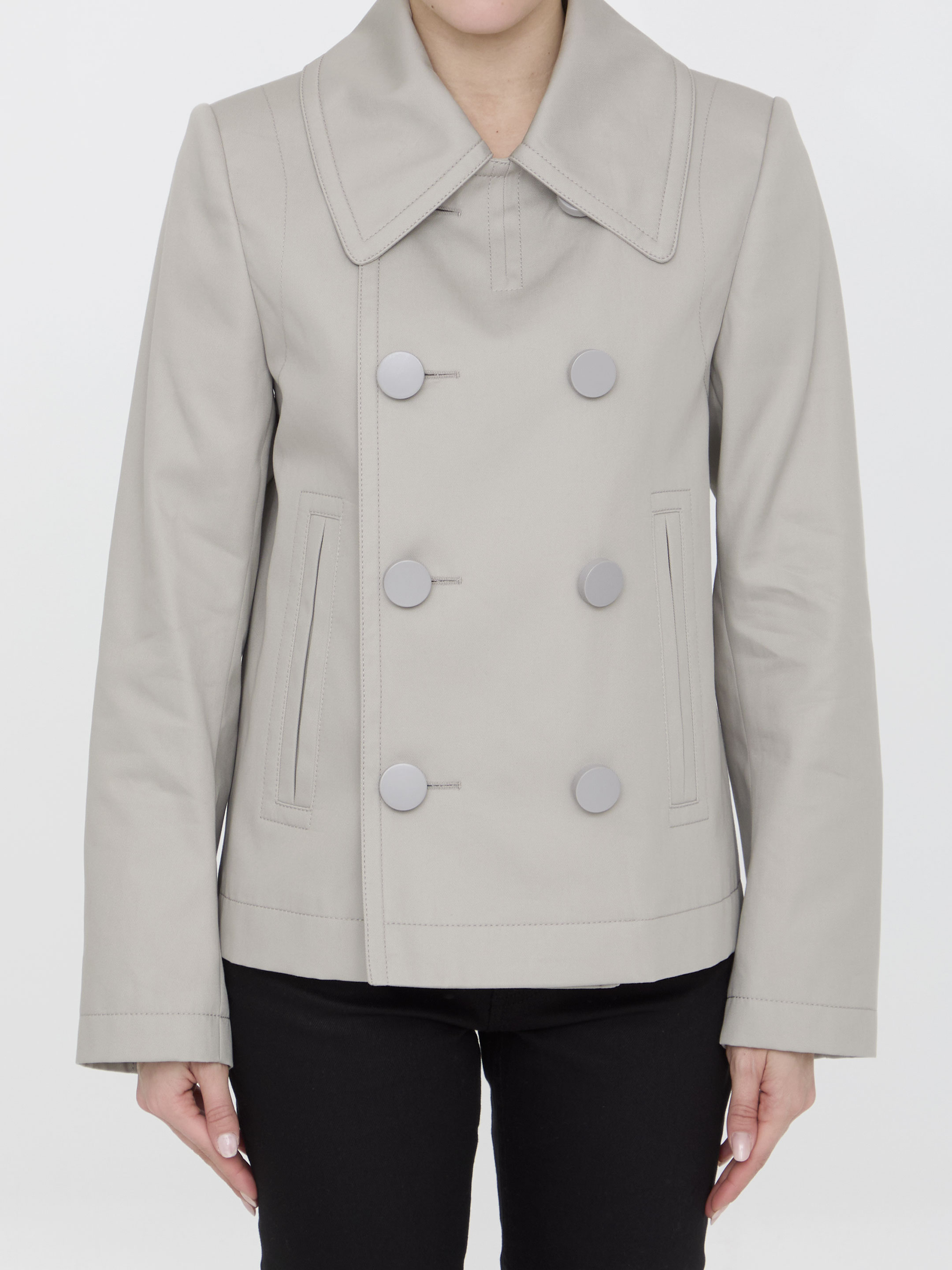 Double-breasted peacoat