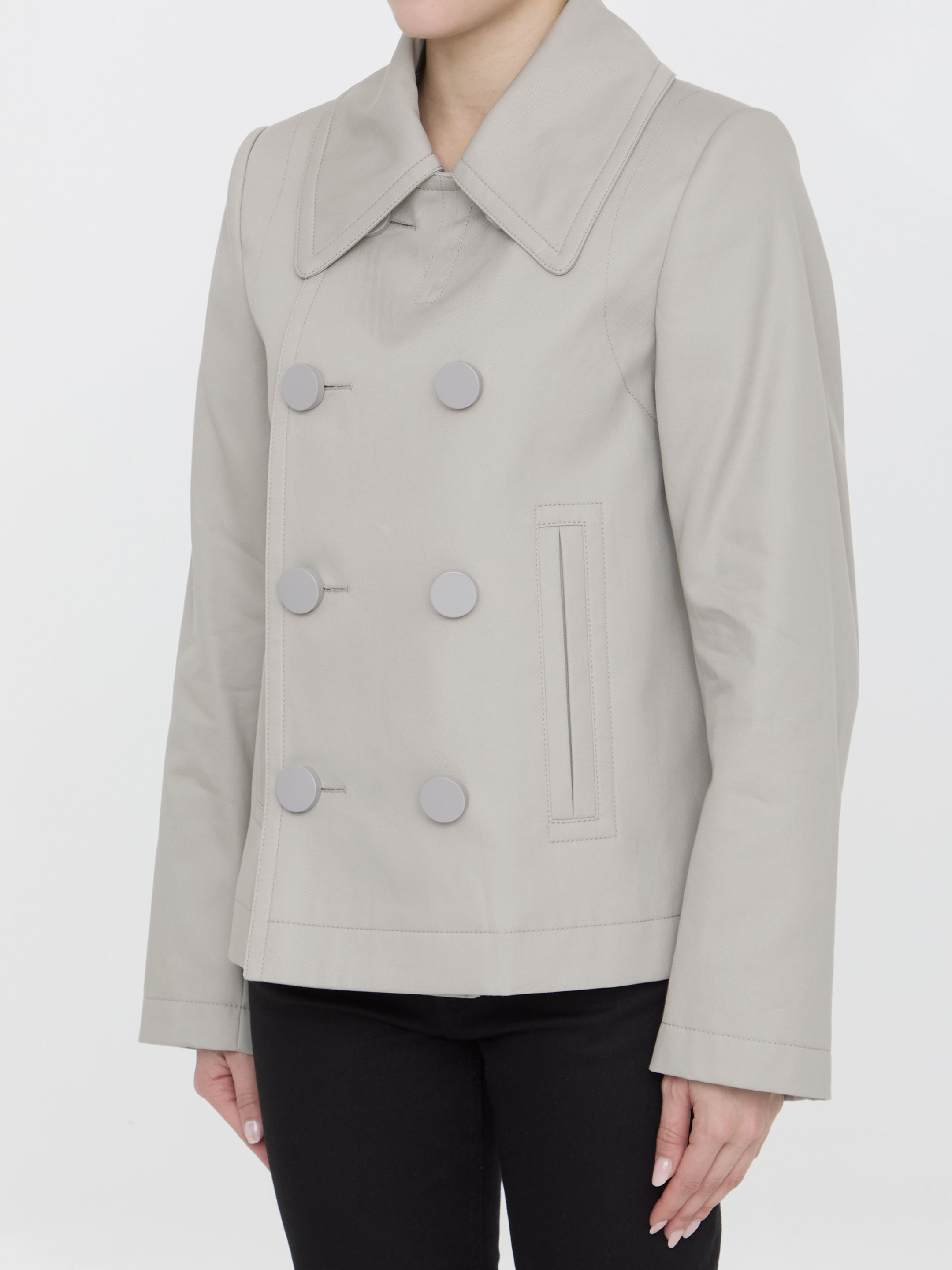 Double-breasted peacoat