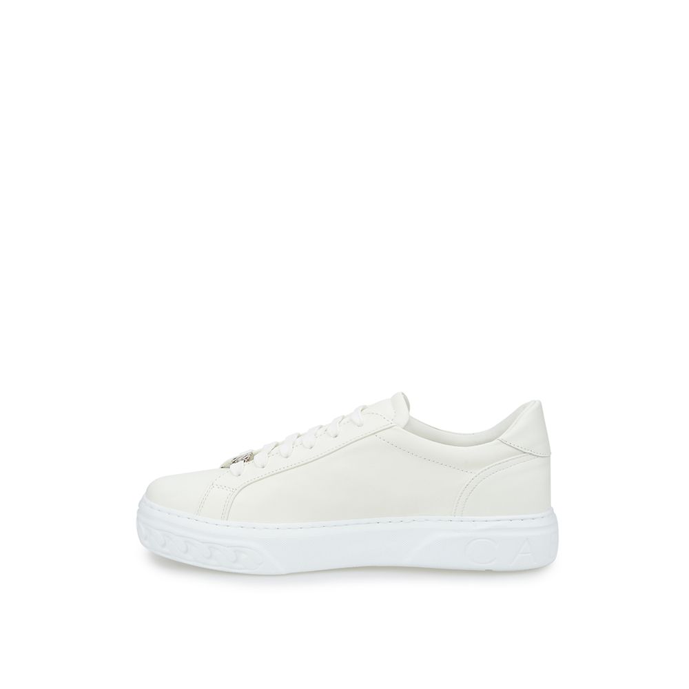 Sleek White Leather Sneakers hover