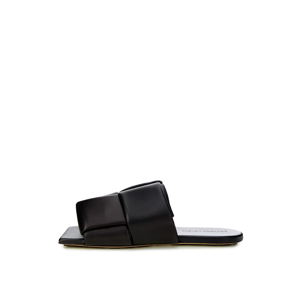 Elegant Black Leather Sandals hover